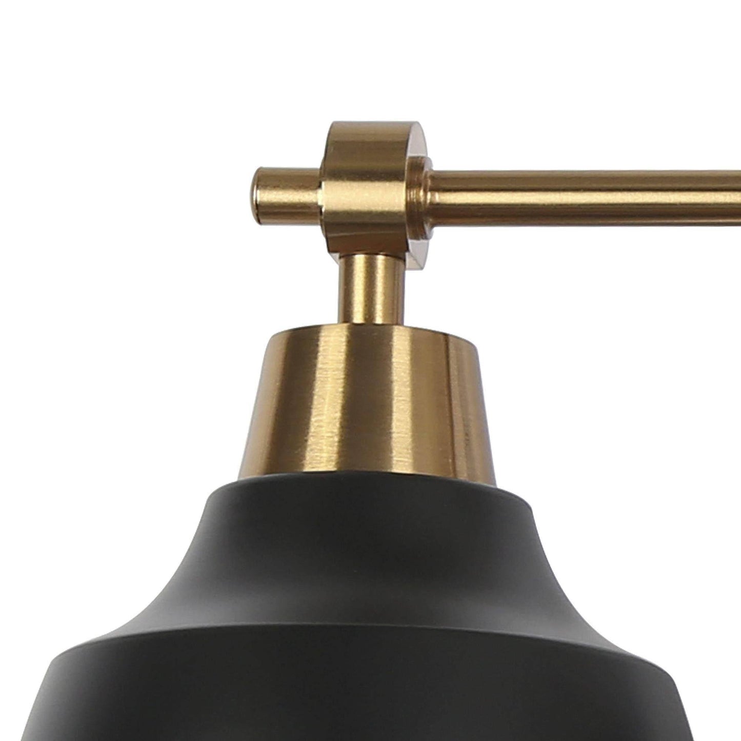 Hyelducc 4-Light Black and Brass Vanity Light