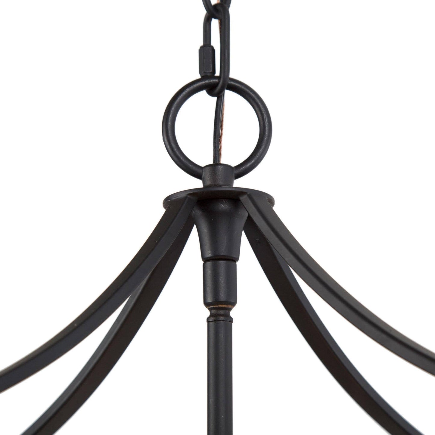 Paeonia 4-Light Small Black Chandelier