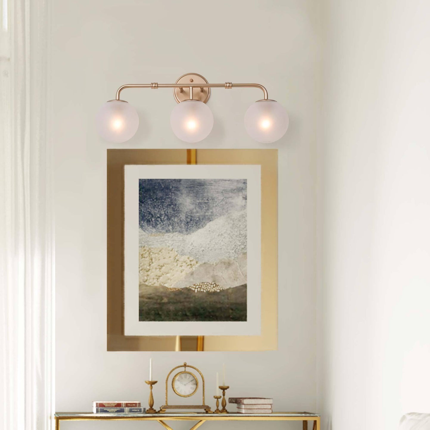 Thalictrum 3-Light Gold Vanity Light