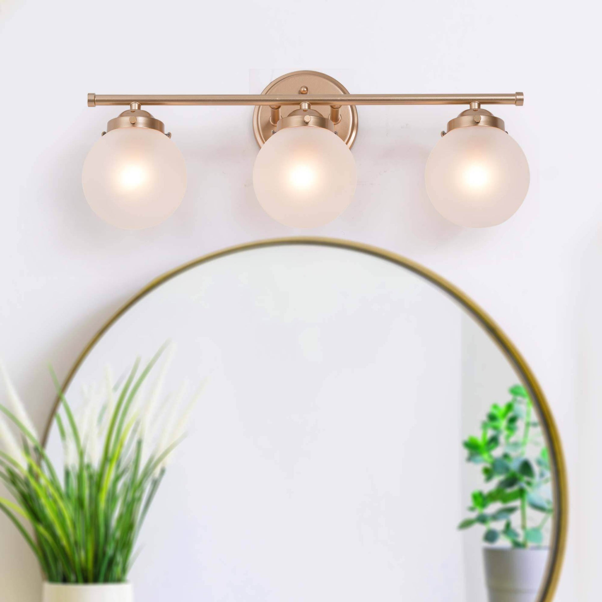 Radishes 3-Light Gold Vanity Light