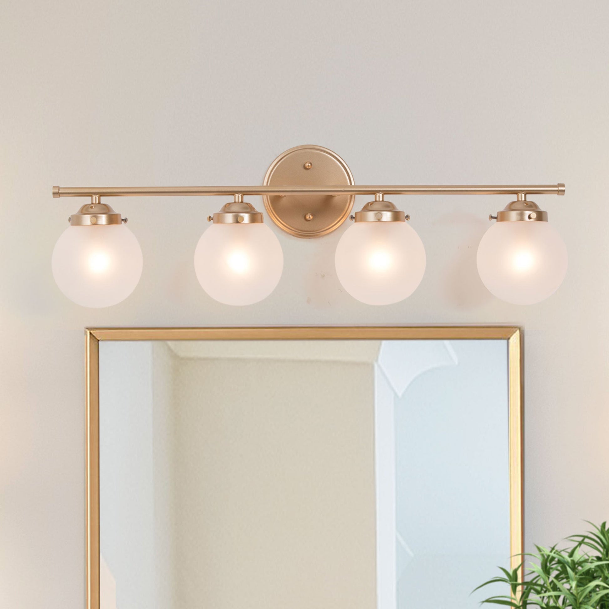 Radishes 4-Light Gold Vanity Light