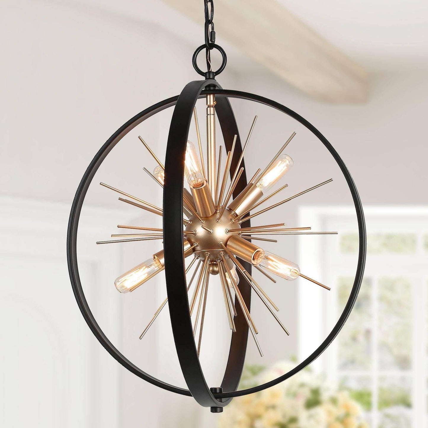 Iianmin 6-Light Small Black Chandelier