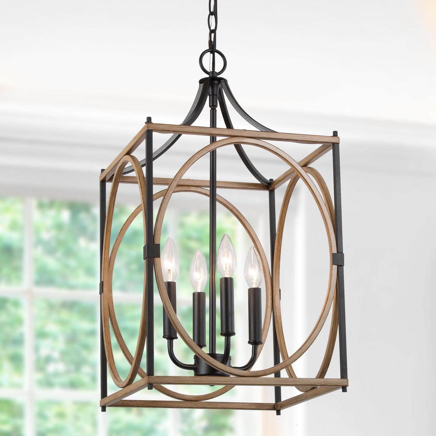 Hutchisson 4-Light Mini Black Chandelier