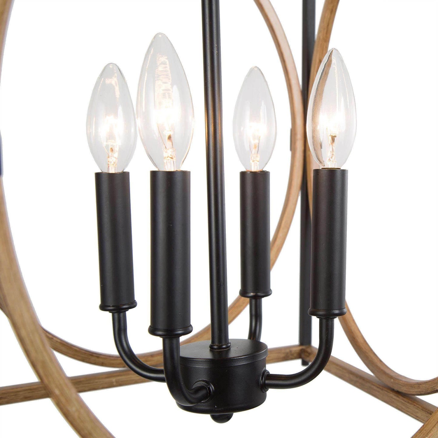 Hutchisson 4-Light Mini Black Chandelier