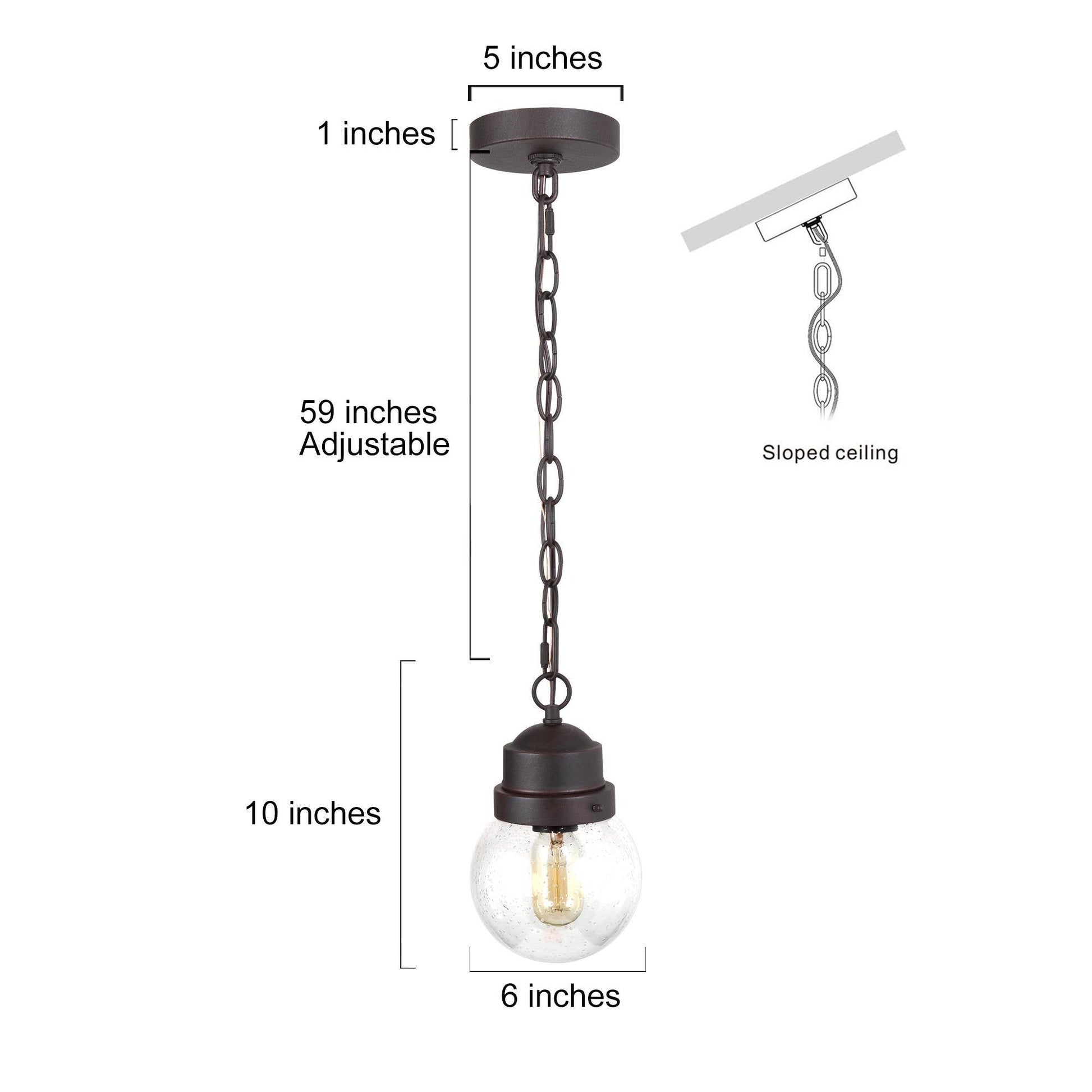 Aestivate 1-Light Mini Bronze Outdoor Pendant Light