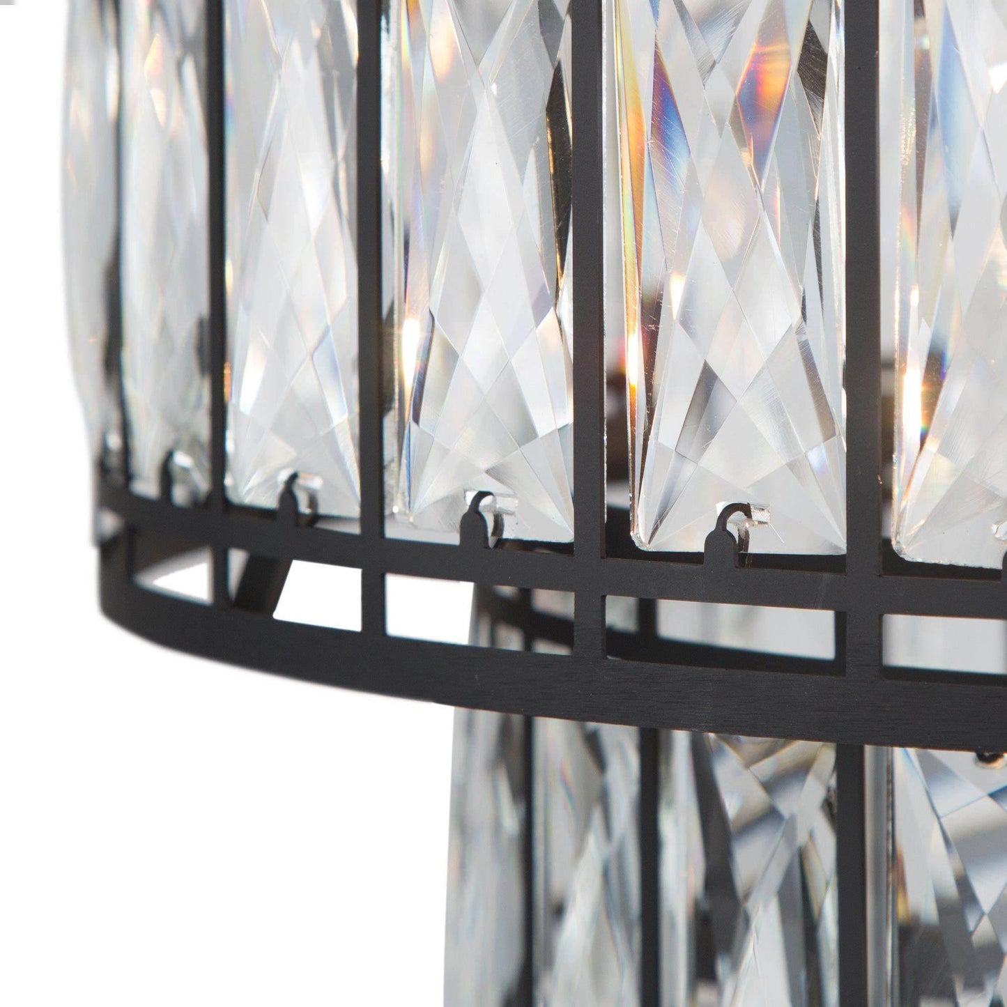 Chispa 4-Light Small Black Crystal Chandelier