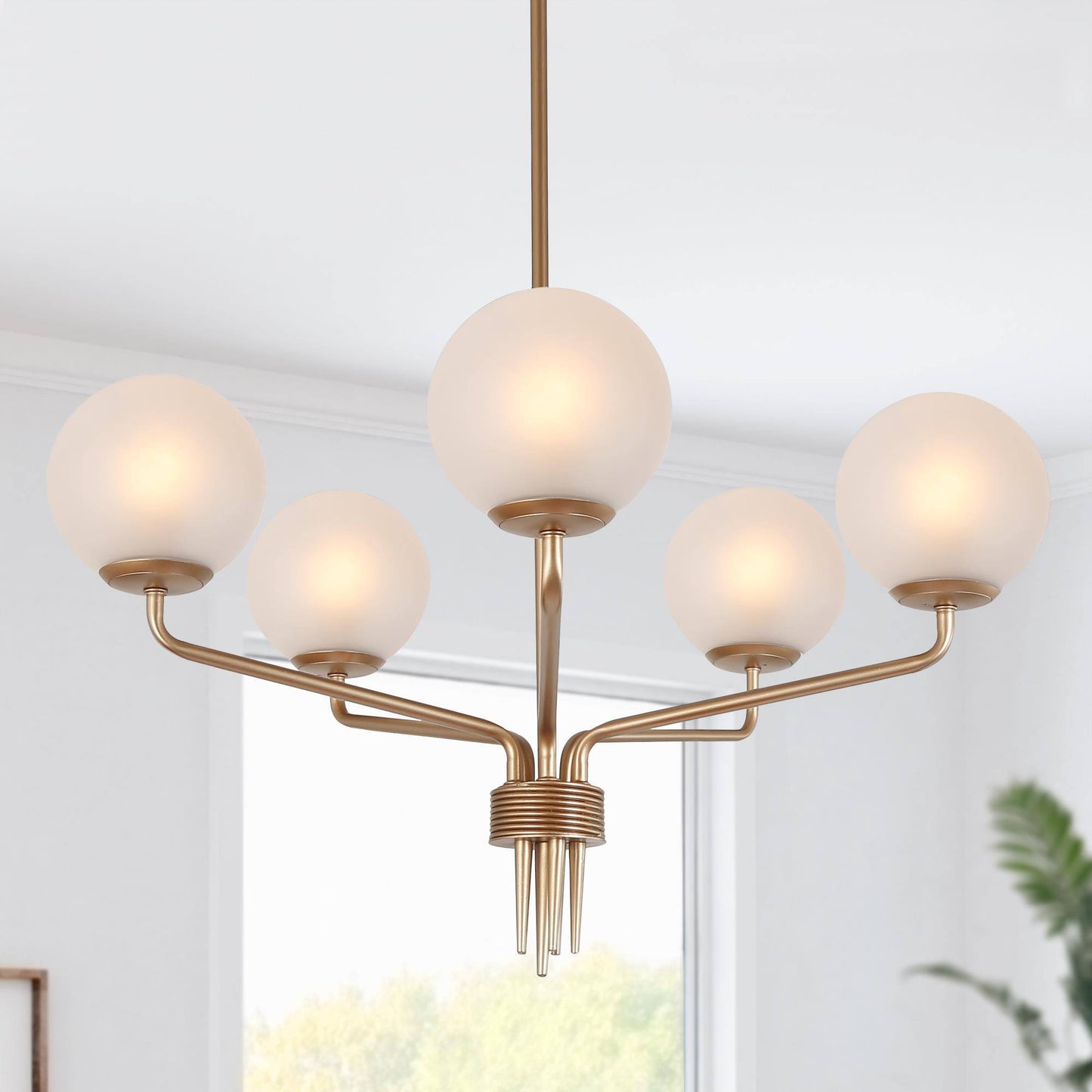 Latricewilks 5-Light Large Gold Chandelier