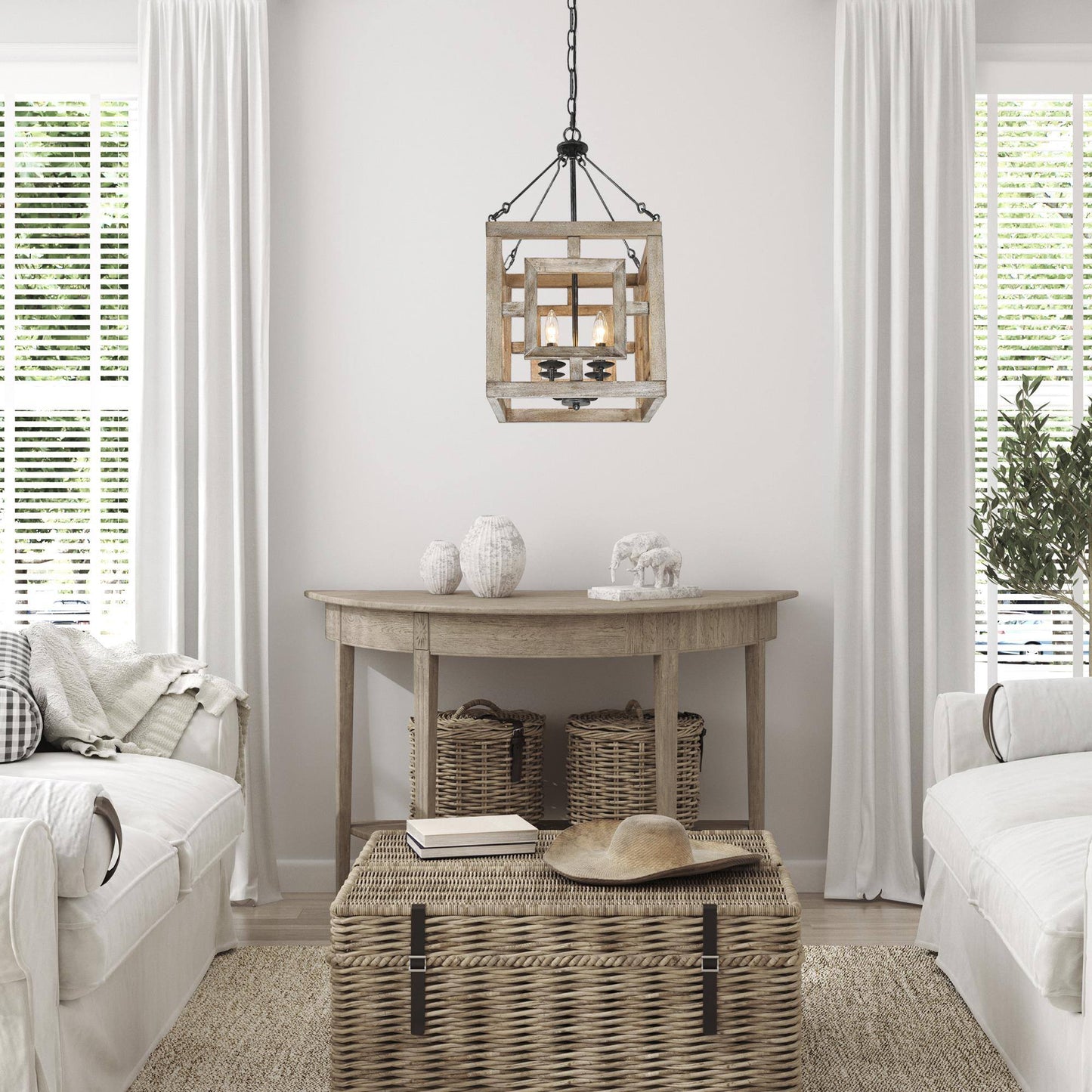 Ferdinand 4-Light Mini Wood Chandelier