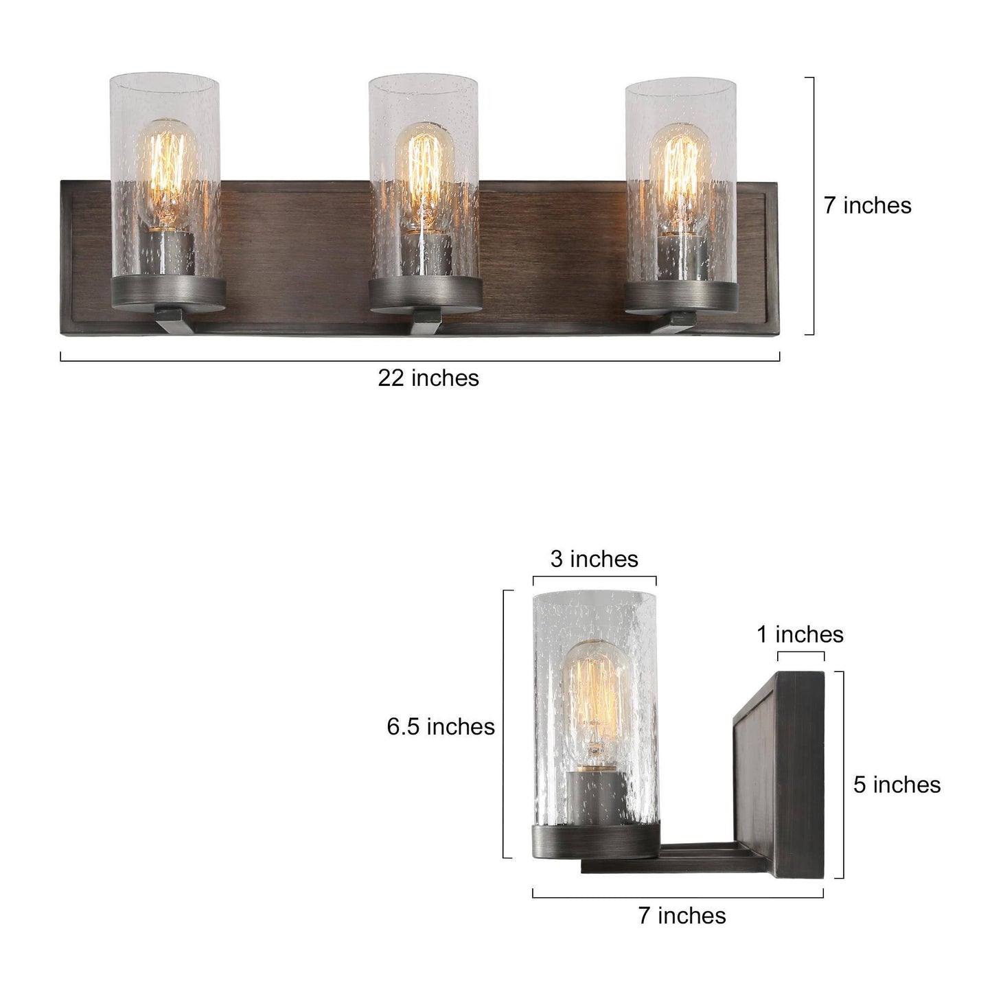 Oakbarrel 3-Light Wood Vanity Light