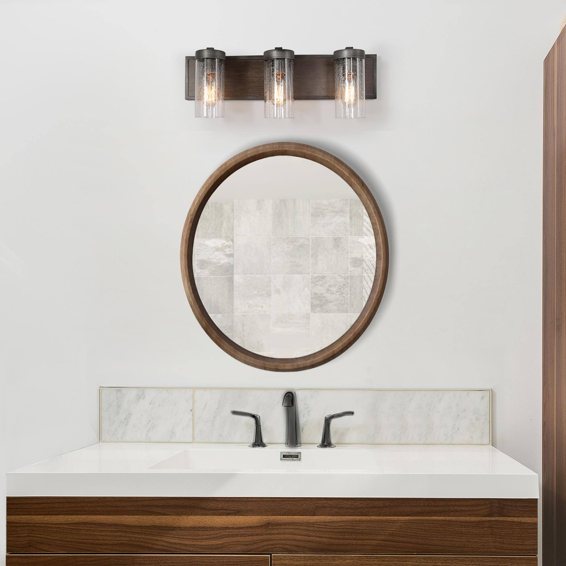 Oakbarrel 3-Light Wood Vanity Light