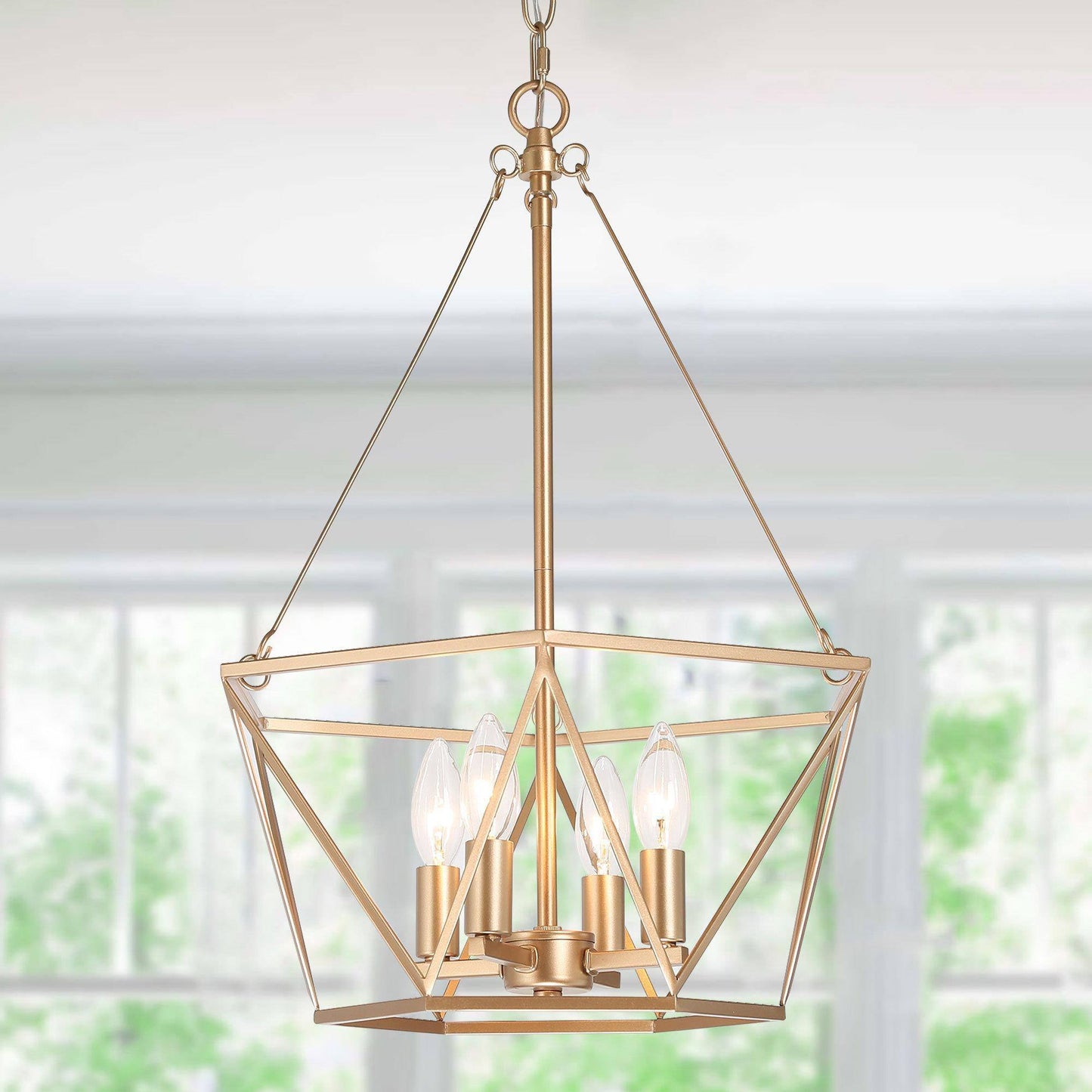 Janice 4-Light Small Gold Chandelier