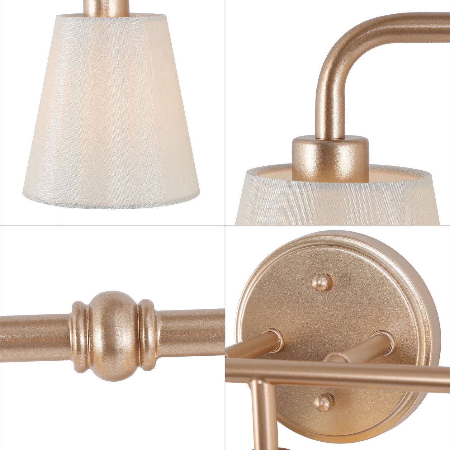 Capaneusnoien 3-Light Gold Vanity Light