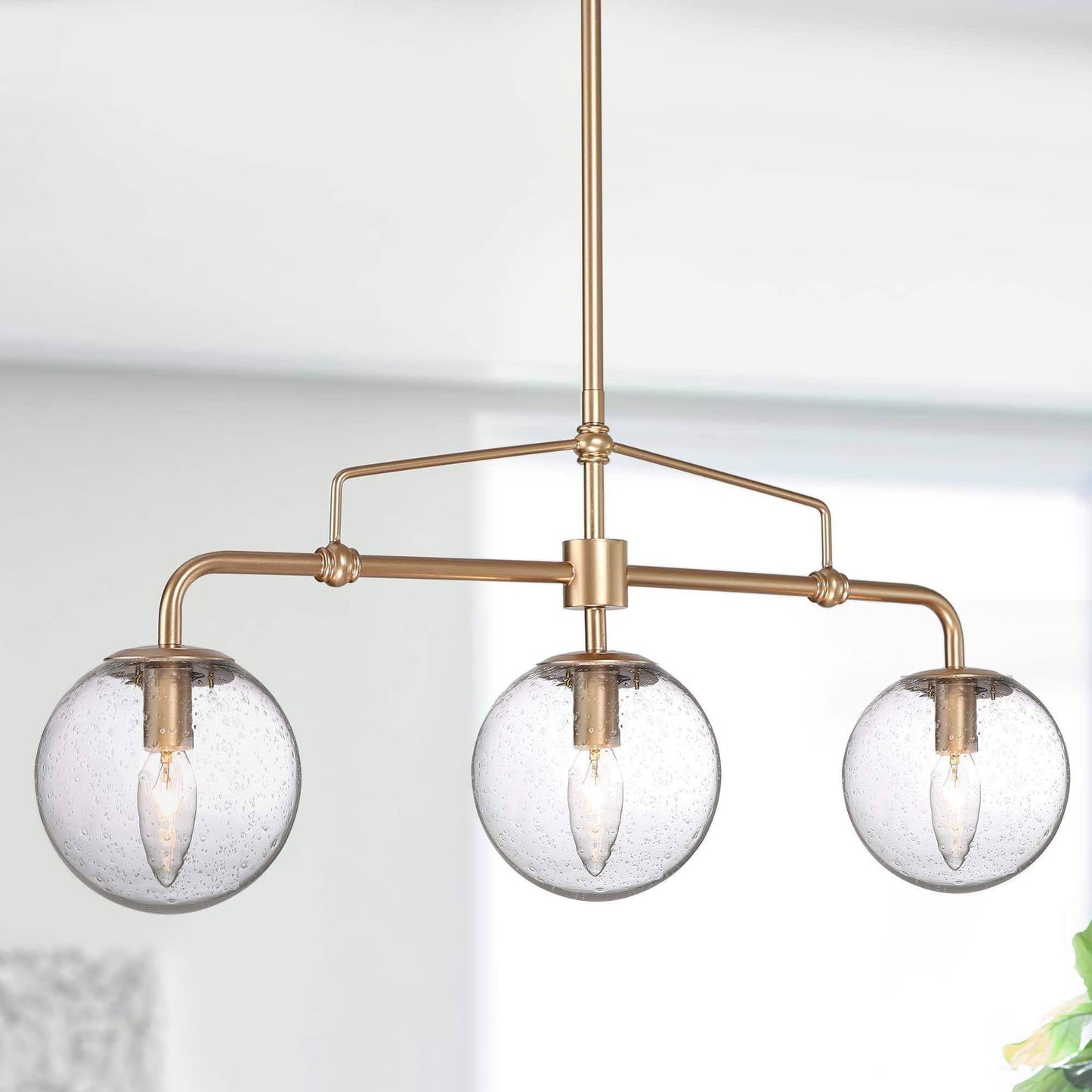 Thalictrum 3-Light 25.5-in Gold Modern Linear Kitchen Island Light