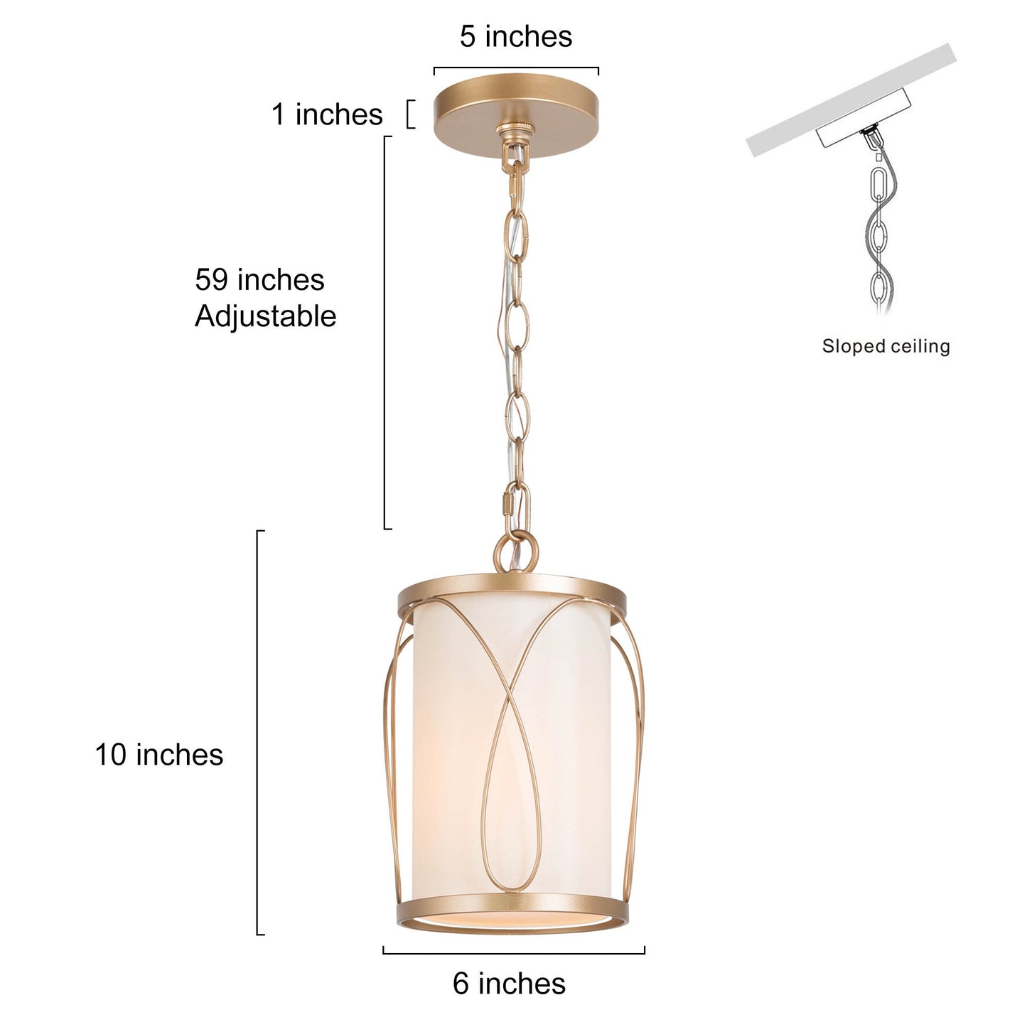 Resplendor 1-Light Mini Gold Modern Pendant Light Fixtures