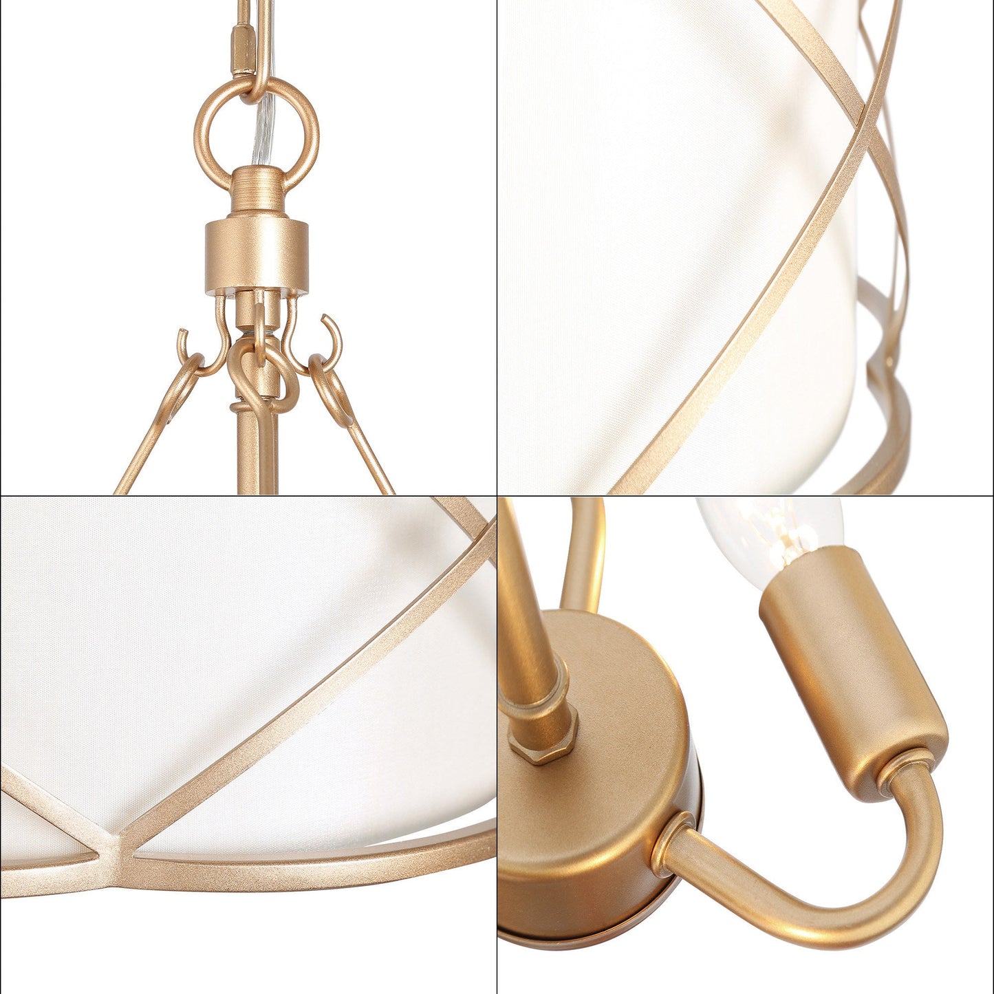 Resplendor 3-Light Small Gold Chandelier