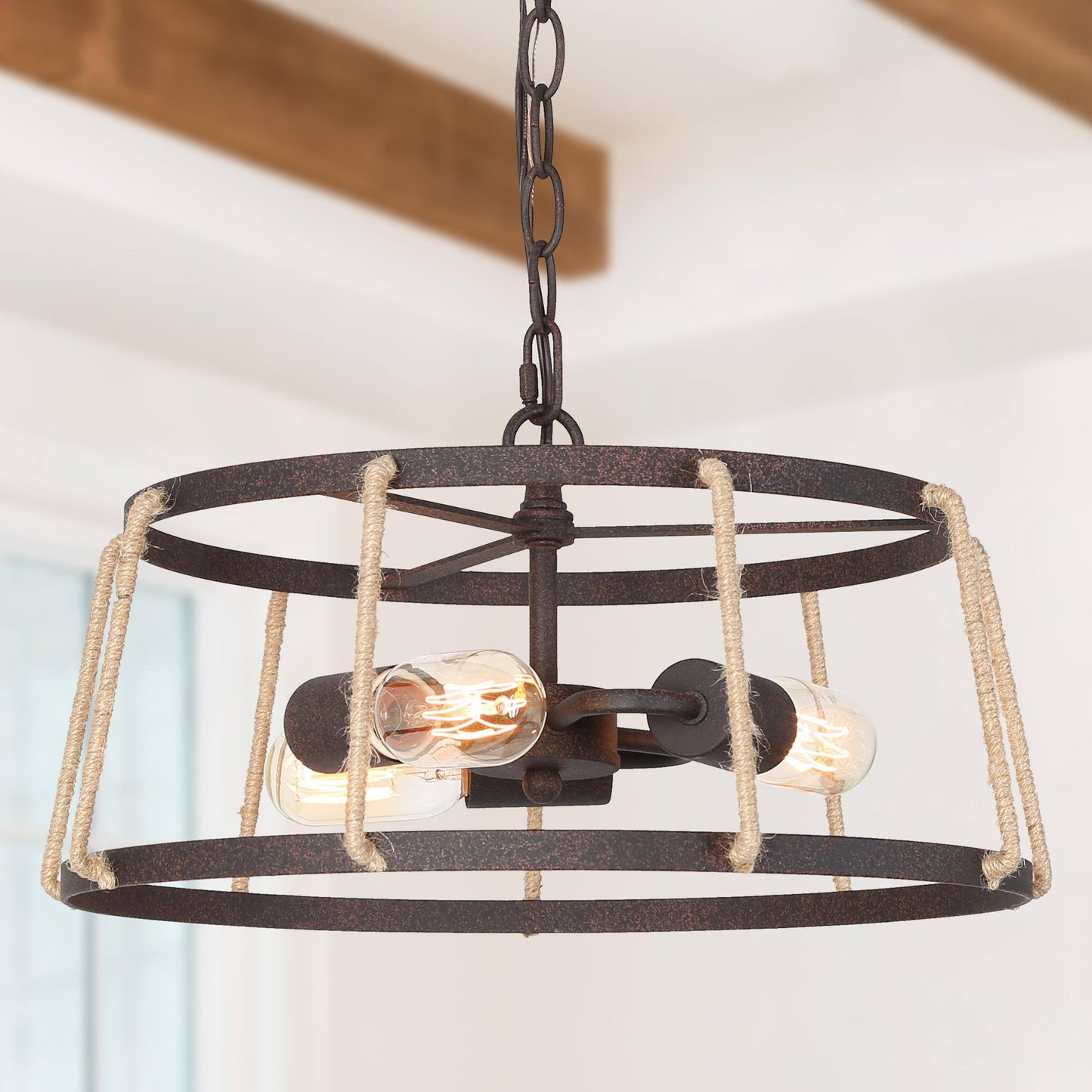 Saibaobey 3-Light Small Bronze Chandelier