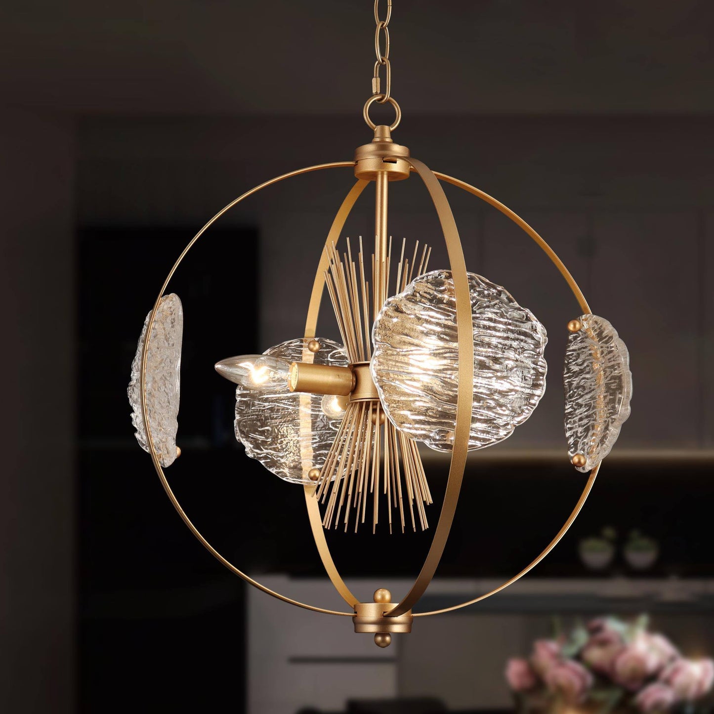 Erlindanuel 4-Light Mini Gold Modern Pendant Light Fixtures