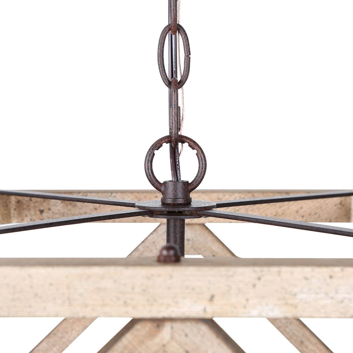 Elijah 4-Light Small Wood Chandelier