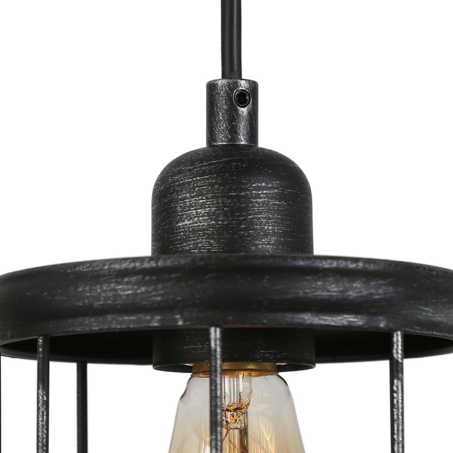 Selenicereus 1-Light Mini Silver Industrial Pendant Light Fixtures