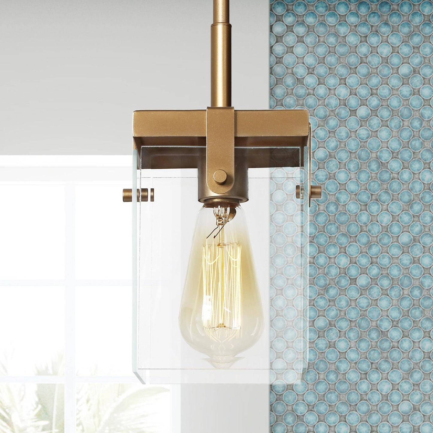 Perneipheic 1-Light Mini Gold Modern Pendant Light Fixtures