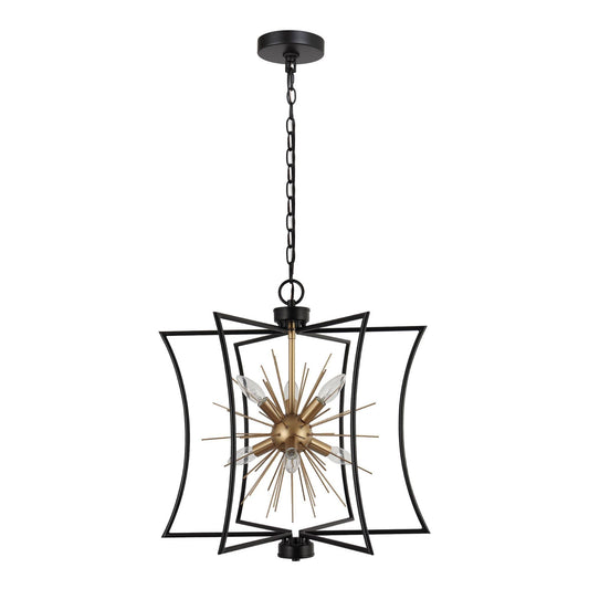 Erlindanuel 6-Light Small Black Chandelier