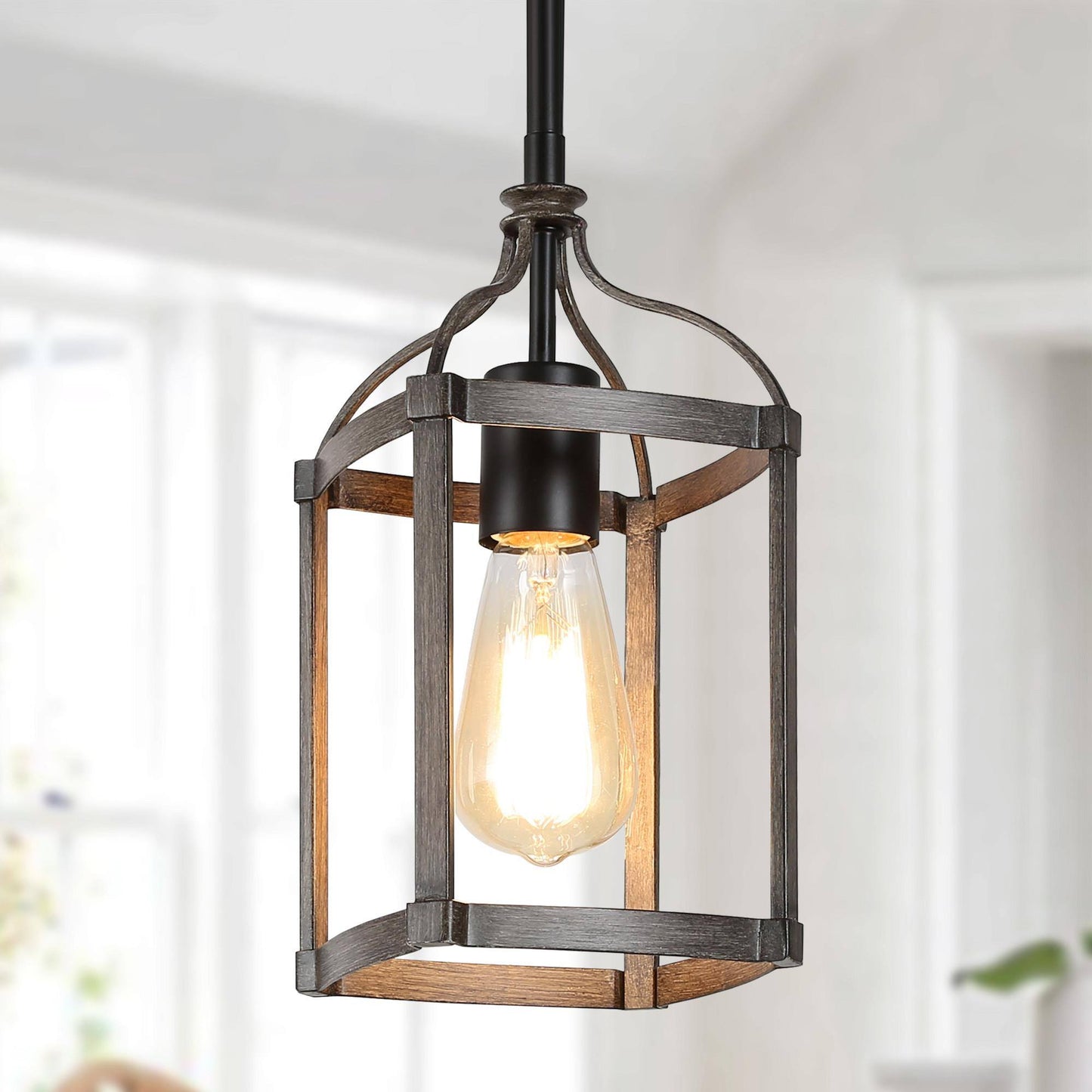 Anasipia 1-Light Mini Black Modern Pendant Light Fixtures