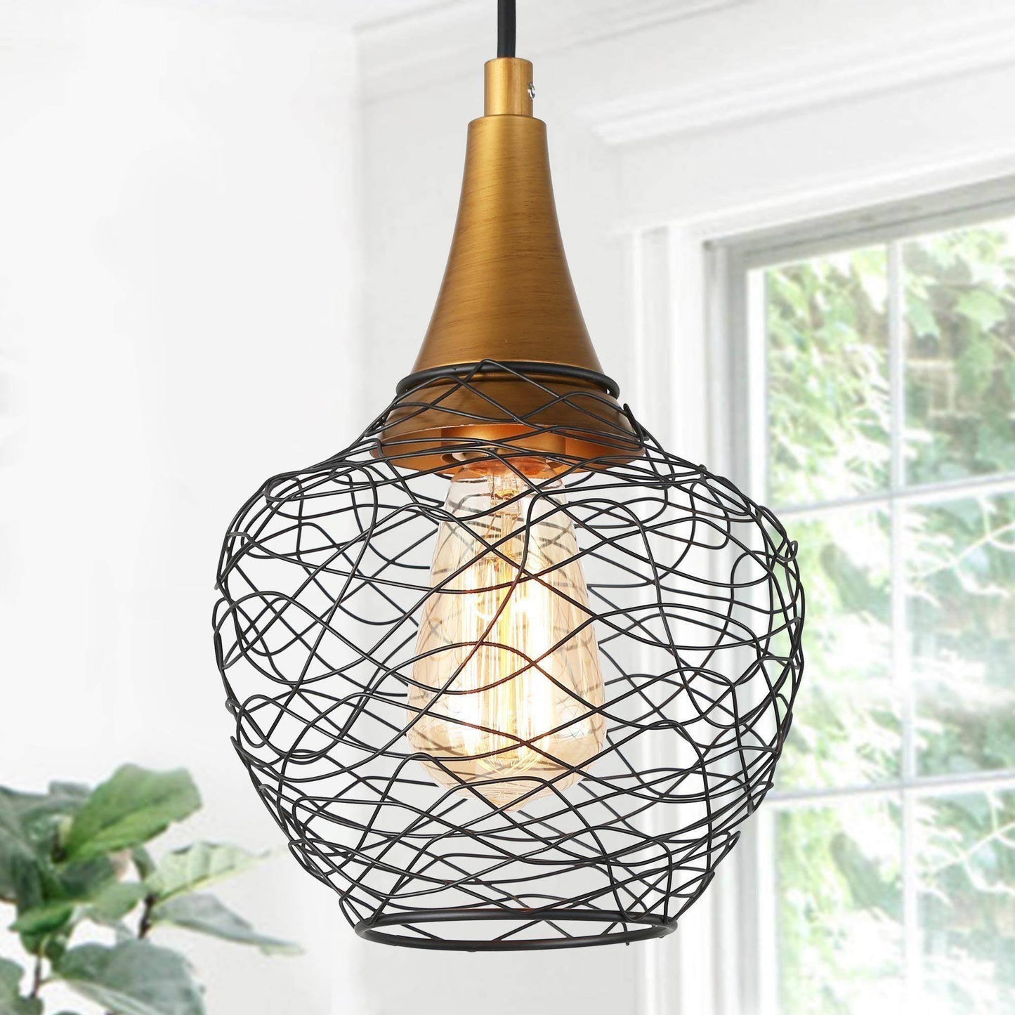 Kendyleigh 1-Light Mini Black Modern Pendant Light Fixtures