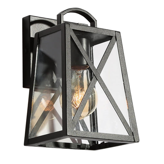 Theobald 9"H 1-Light Black Outdoor Wall Lantern