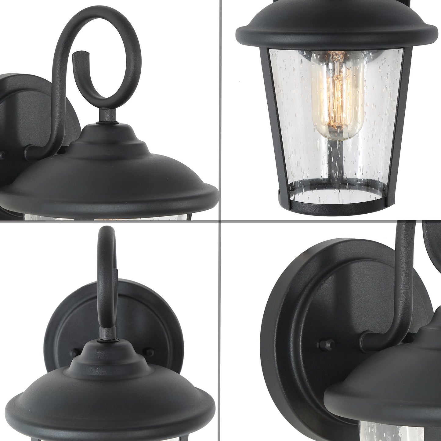 Jack 11"H 1-Light Black Outdoor Wall Light