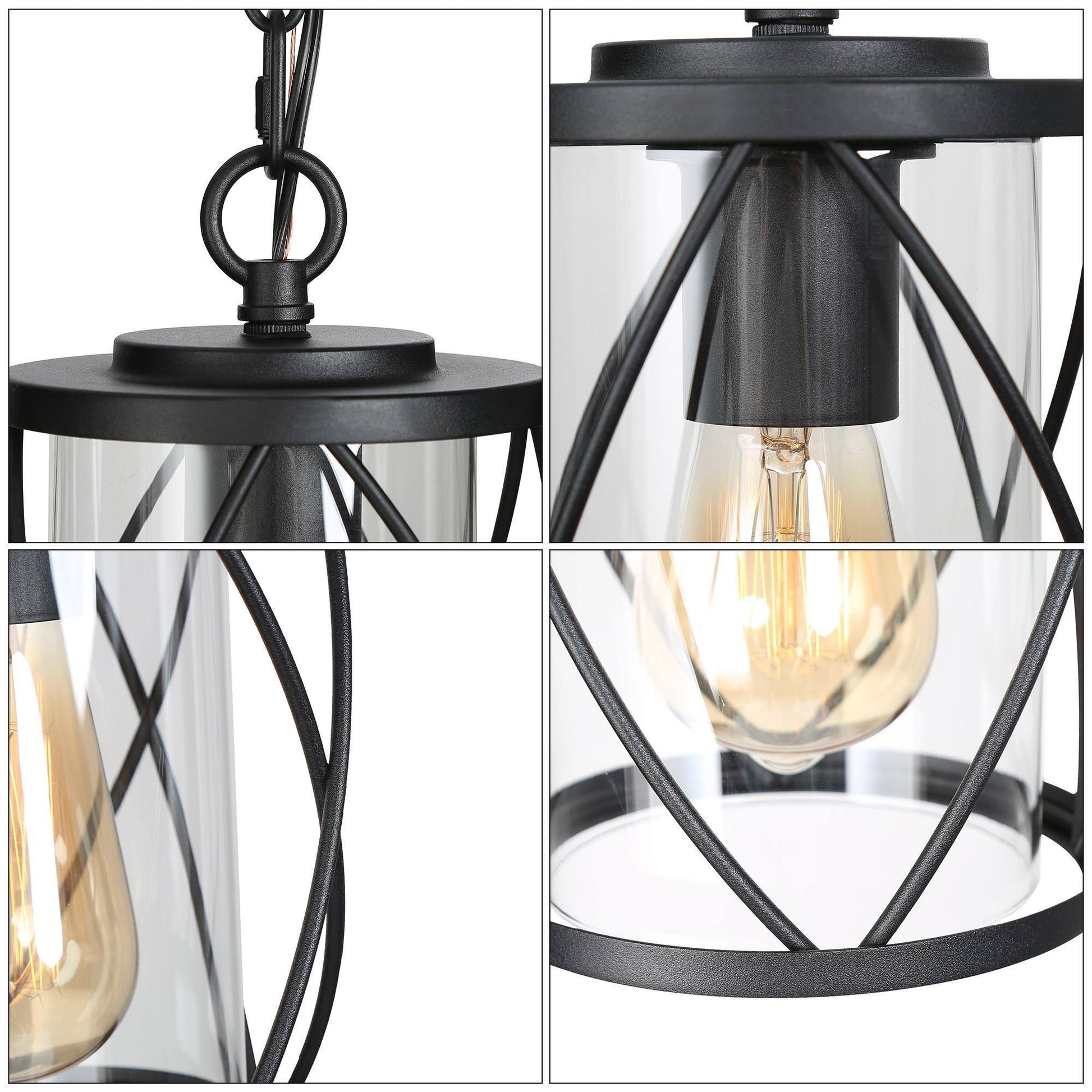 Oliver 1-Light Mini Black Outdoor Pendant Light