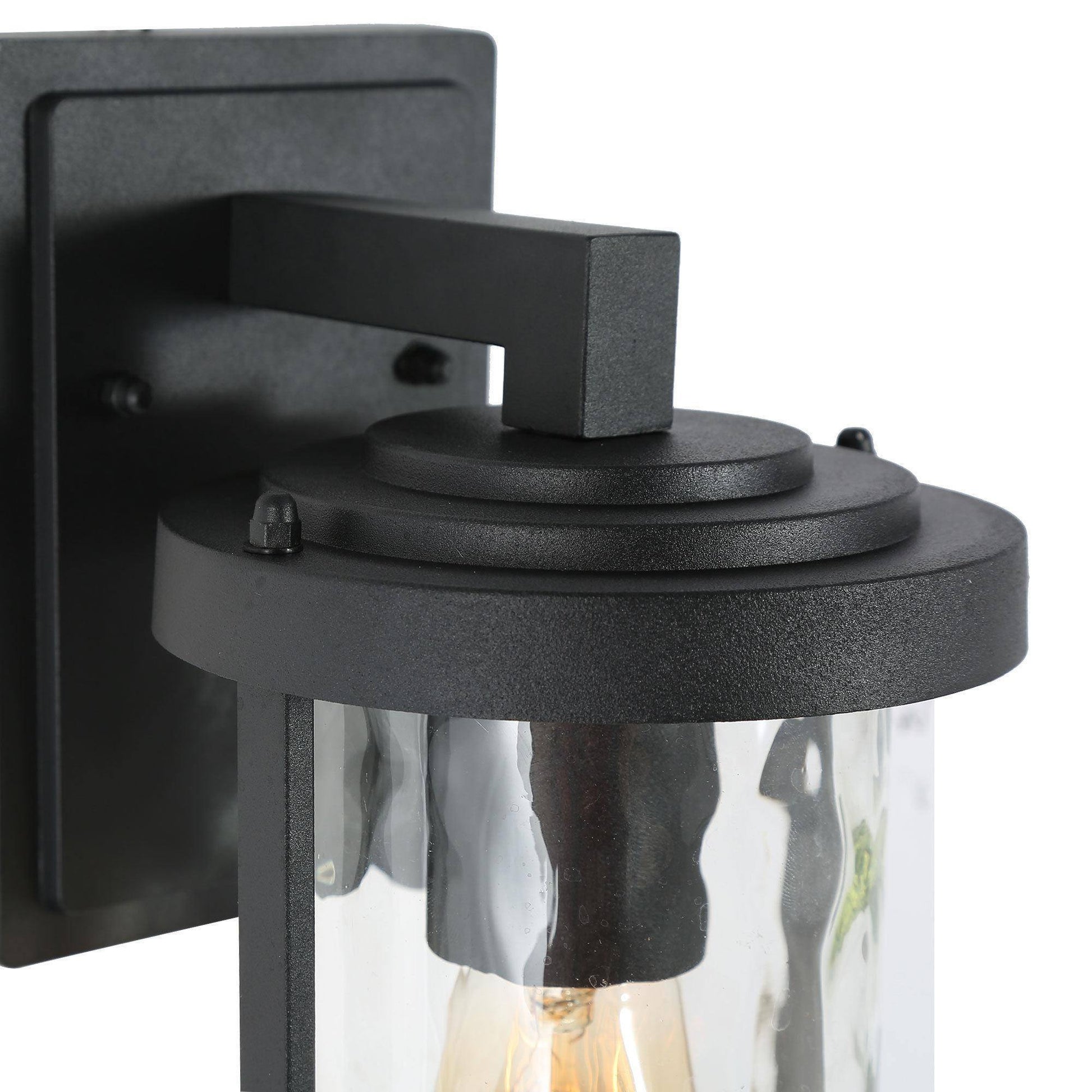 Zoriluna 10.5"H 1-Light Black Outdoor Wall Lantern