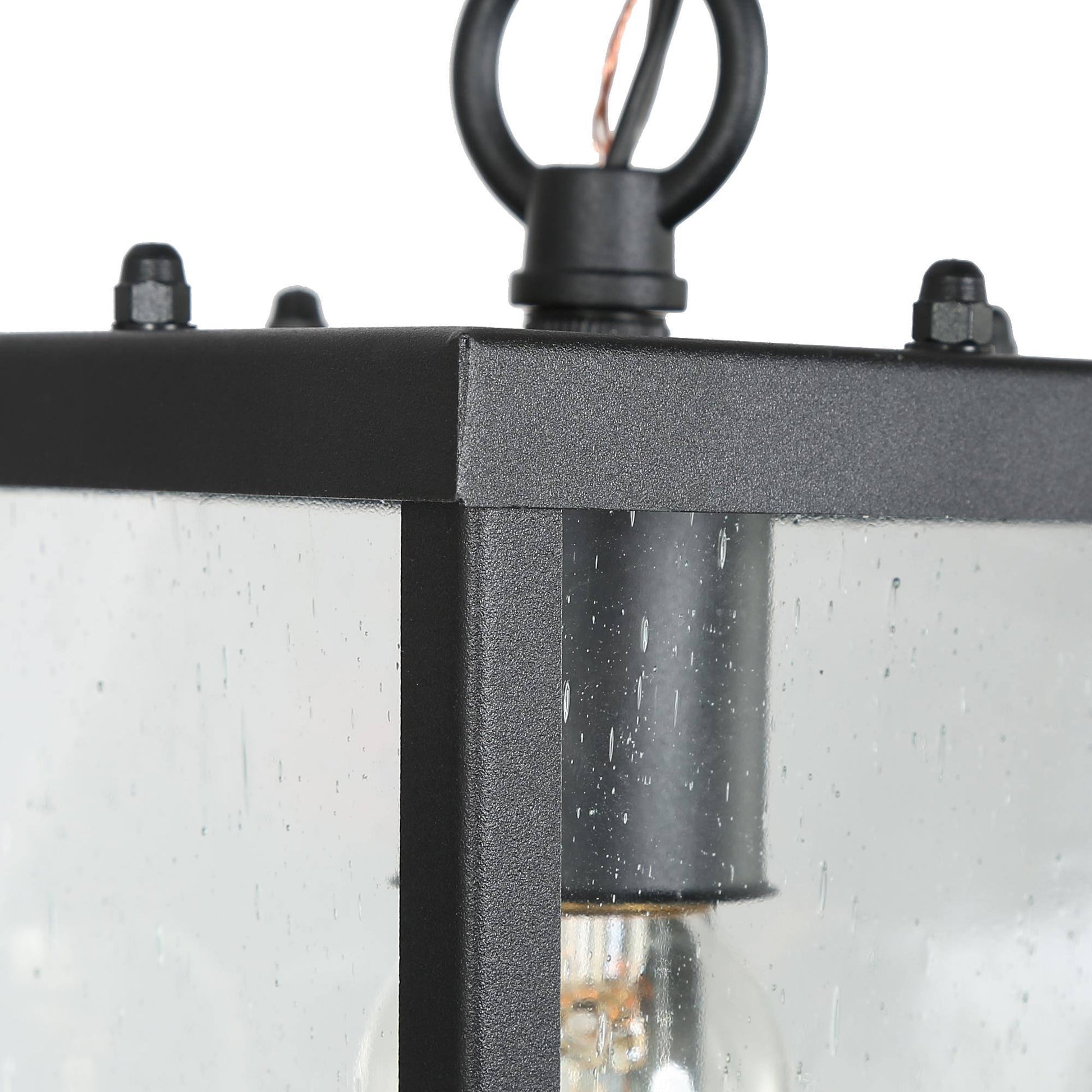 Helmstadter 1-Light Mini Black Outdoor Pendant Light