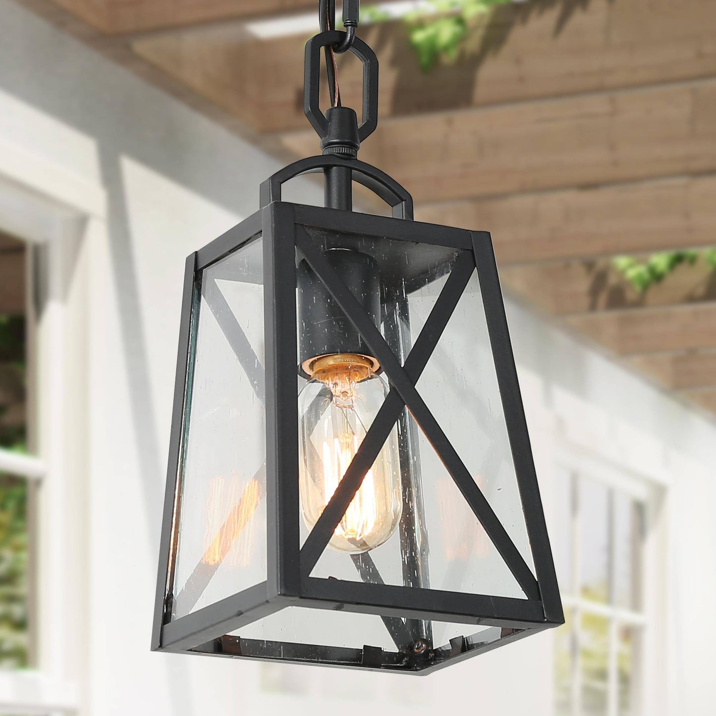 Theobald 1-Light Mini Black Outdoor Pendant Light