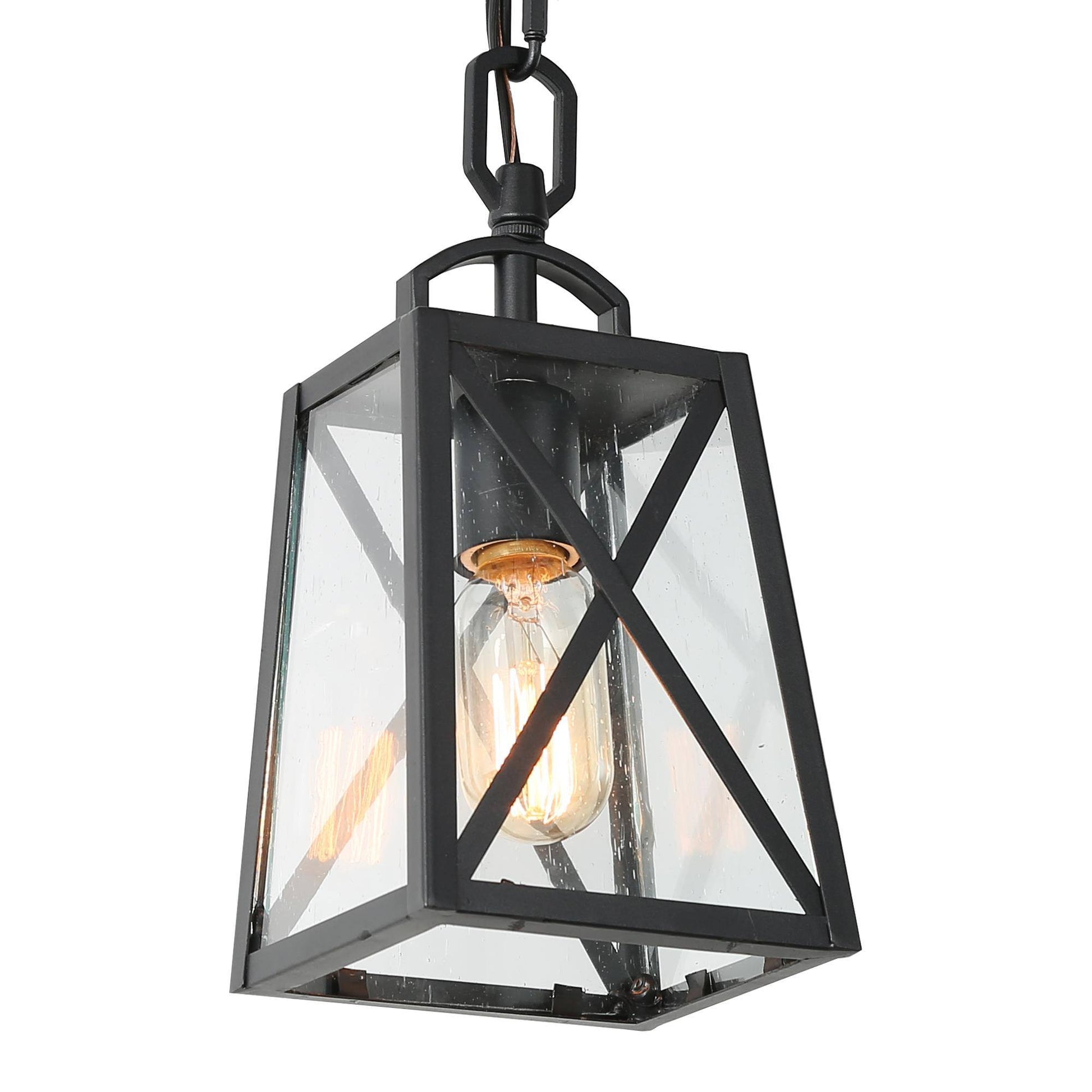 Theobald 1-Light Mini Black Outdoor Pendant Light