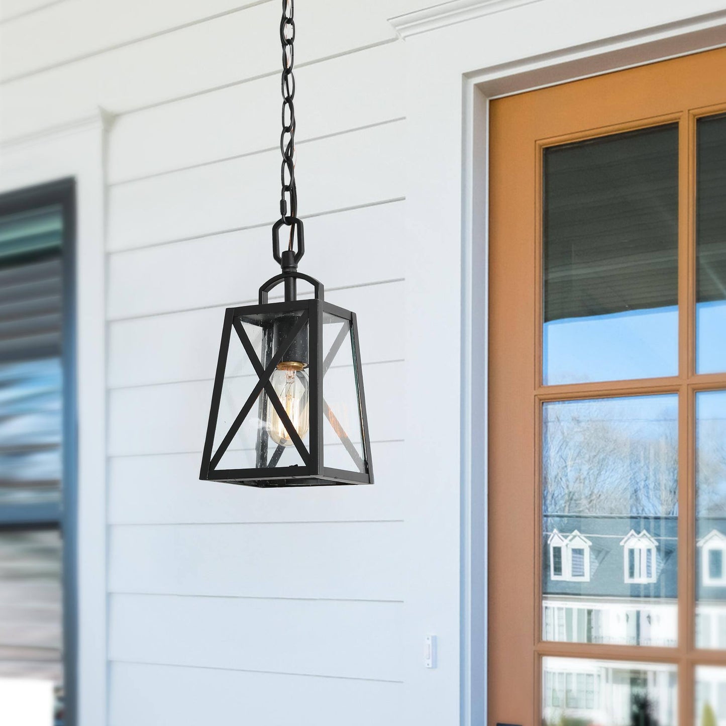 Theobald 1-Light Mini Black Outdoor Pendant Light