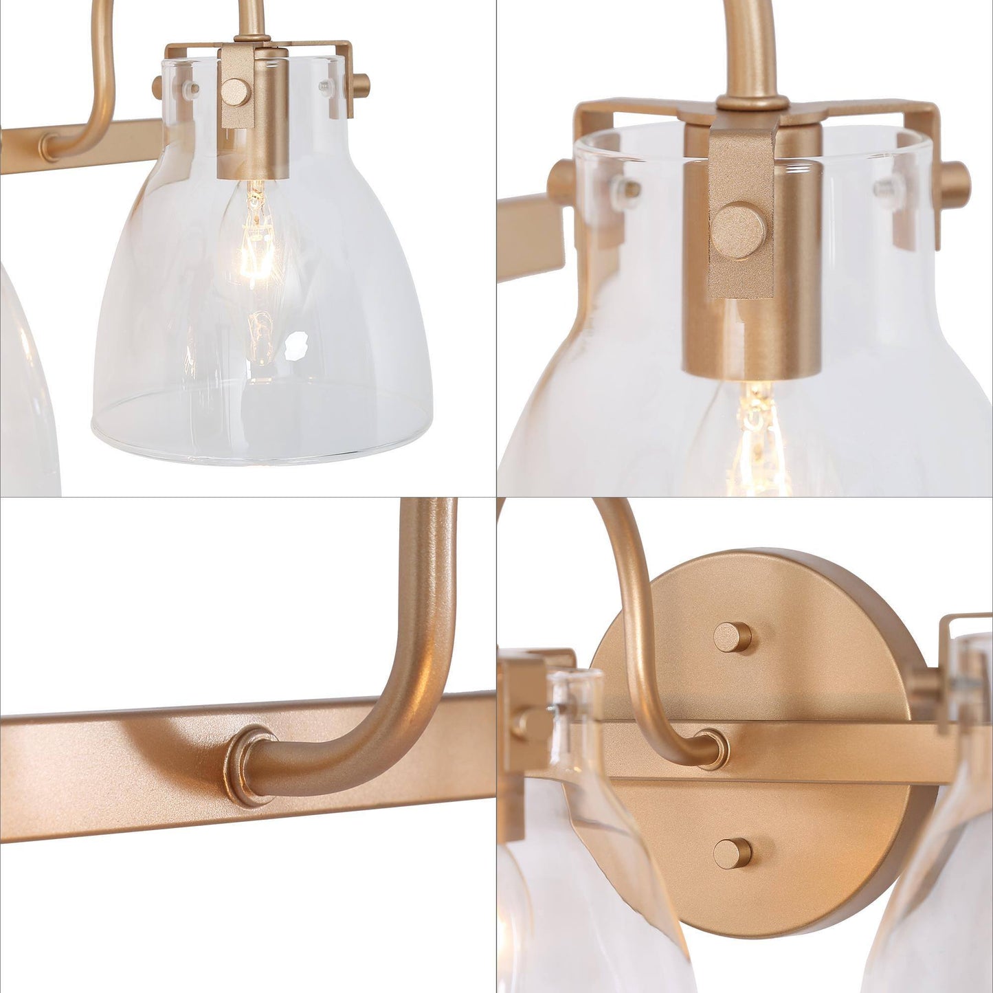 Scrophularia 3-Light Gold Vanity Light