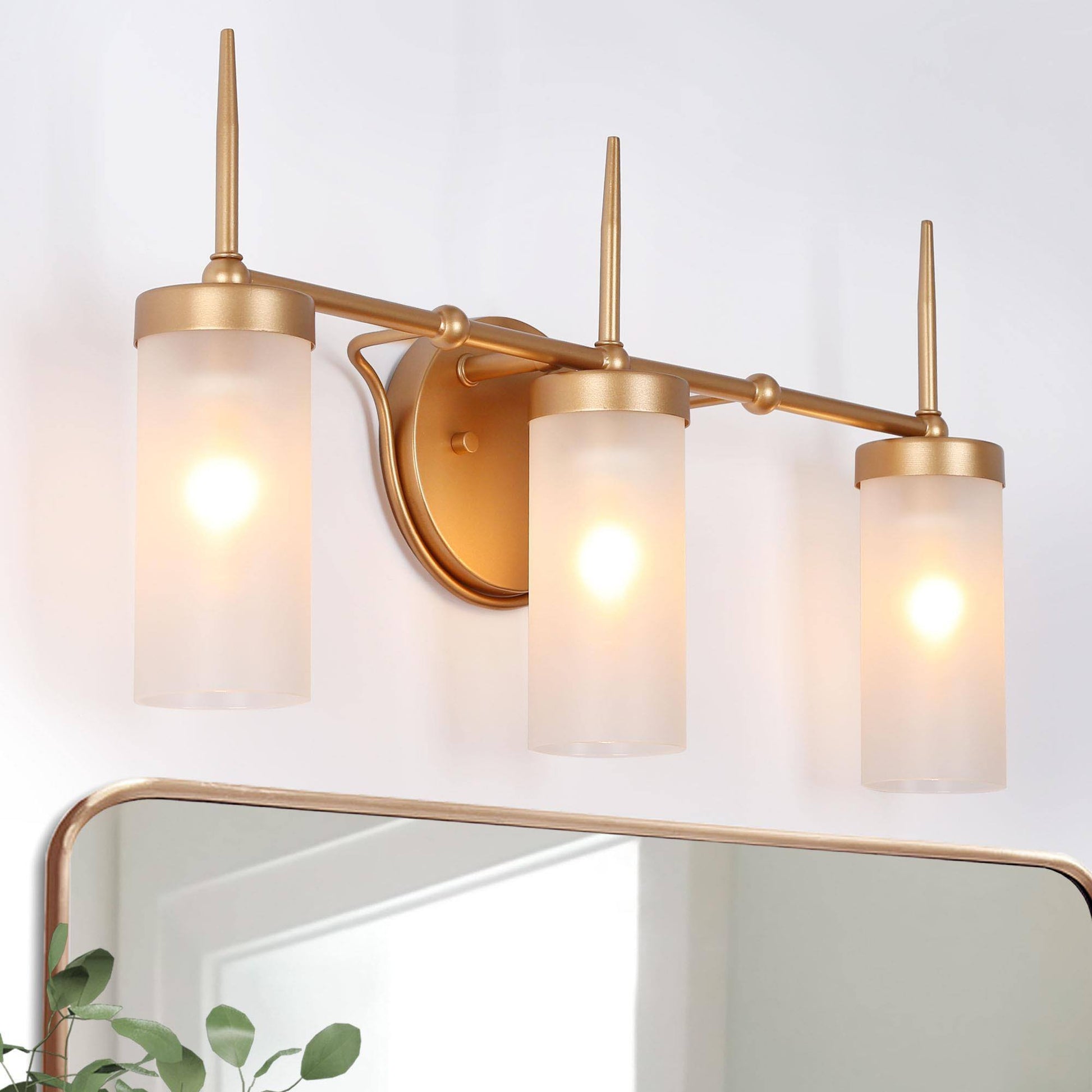 Tiarkletkia 3-Light Gold Vanity Light