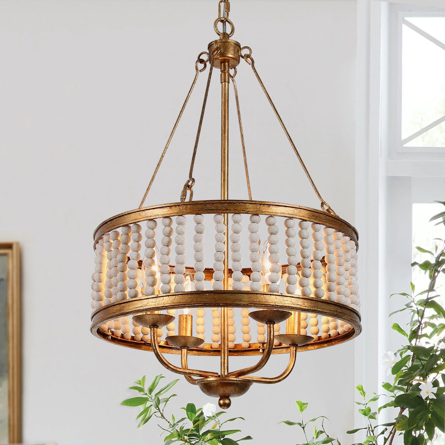 Jerusalem 4-Light Small Gold Chandelier