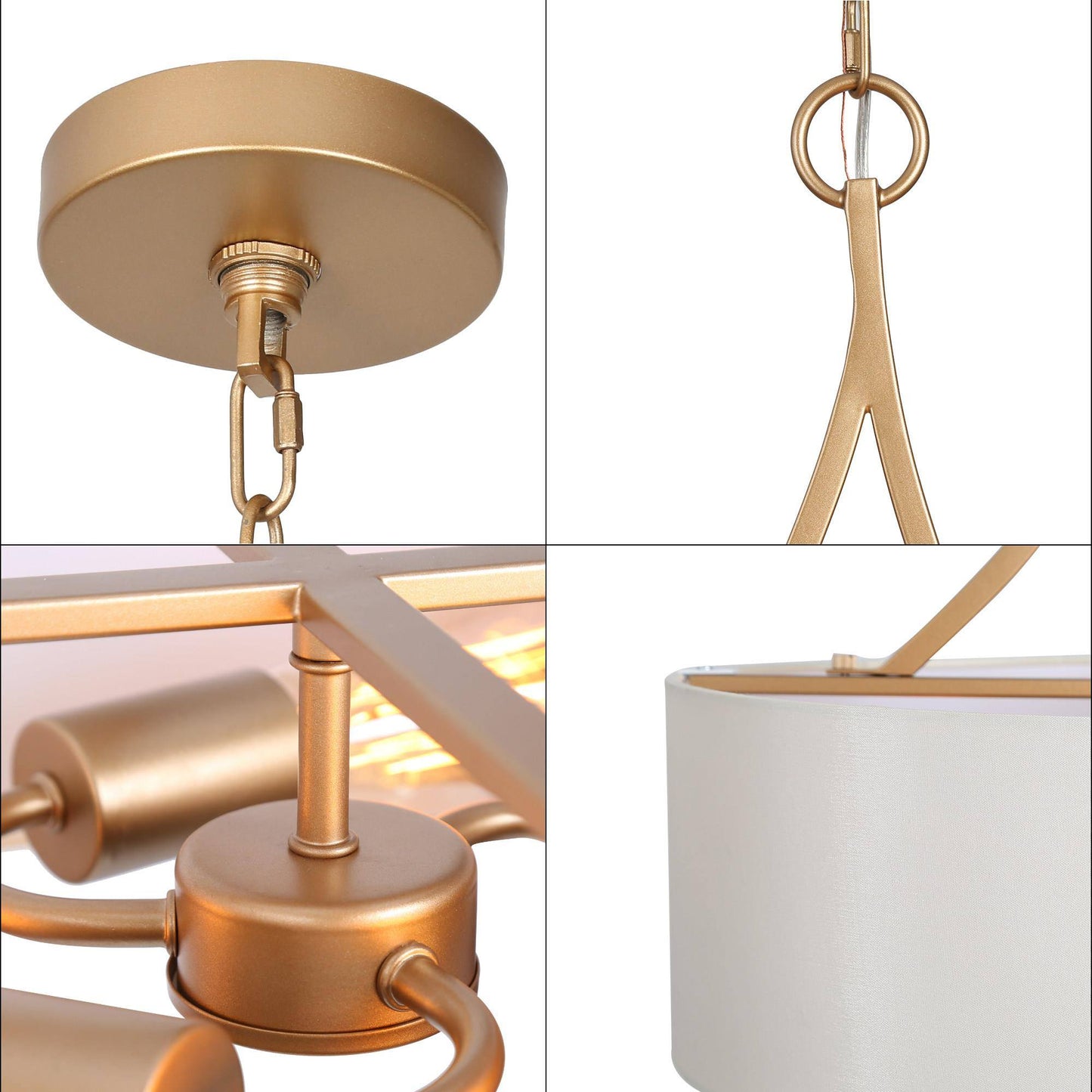 Corbppse 3-Light Small Gold Chandelier