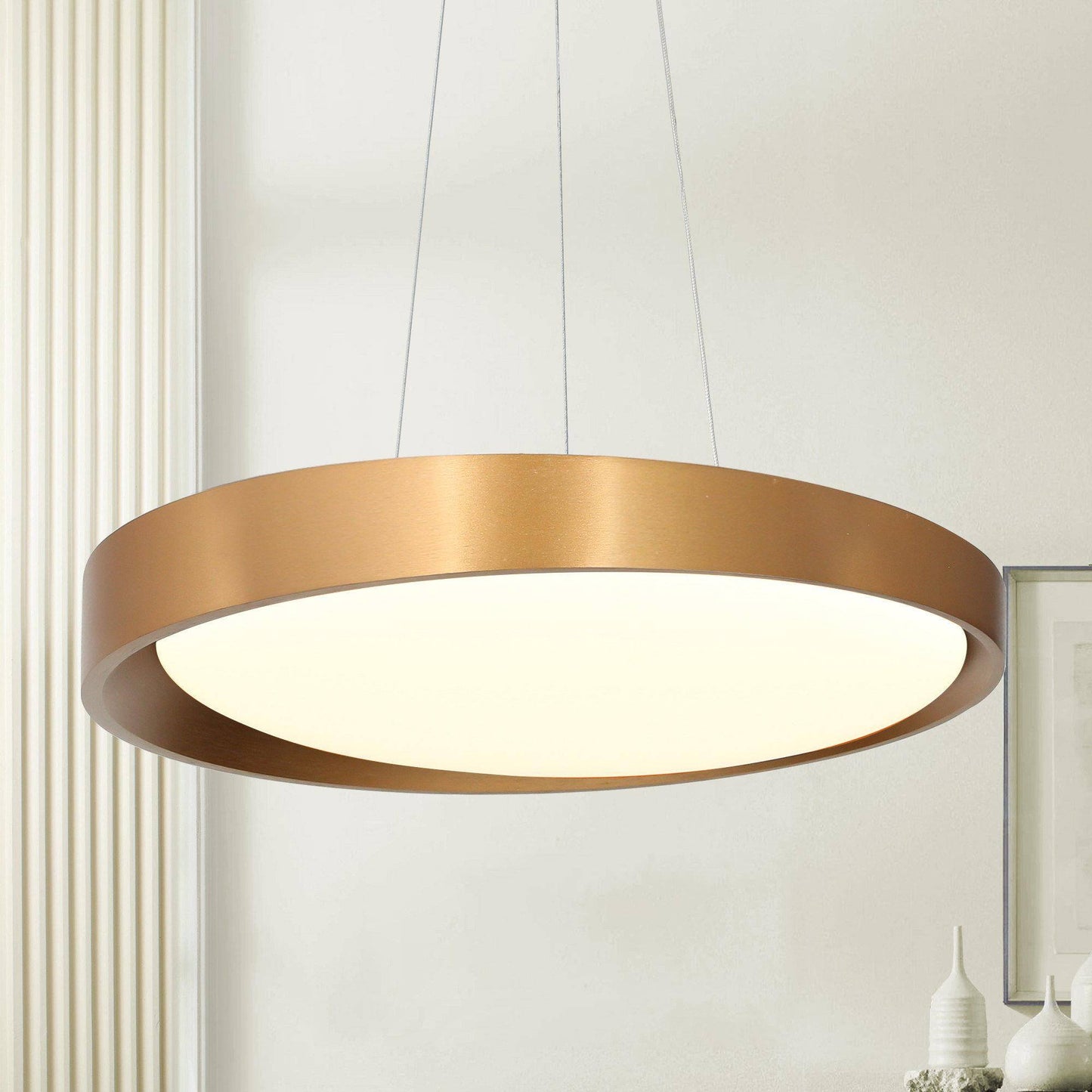 Tabarnak 1-Light Medium Gold LED Modern Pendant Light Fixtures