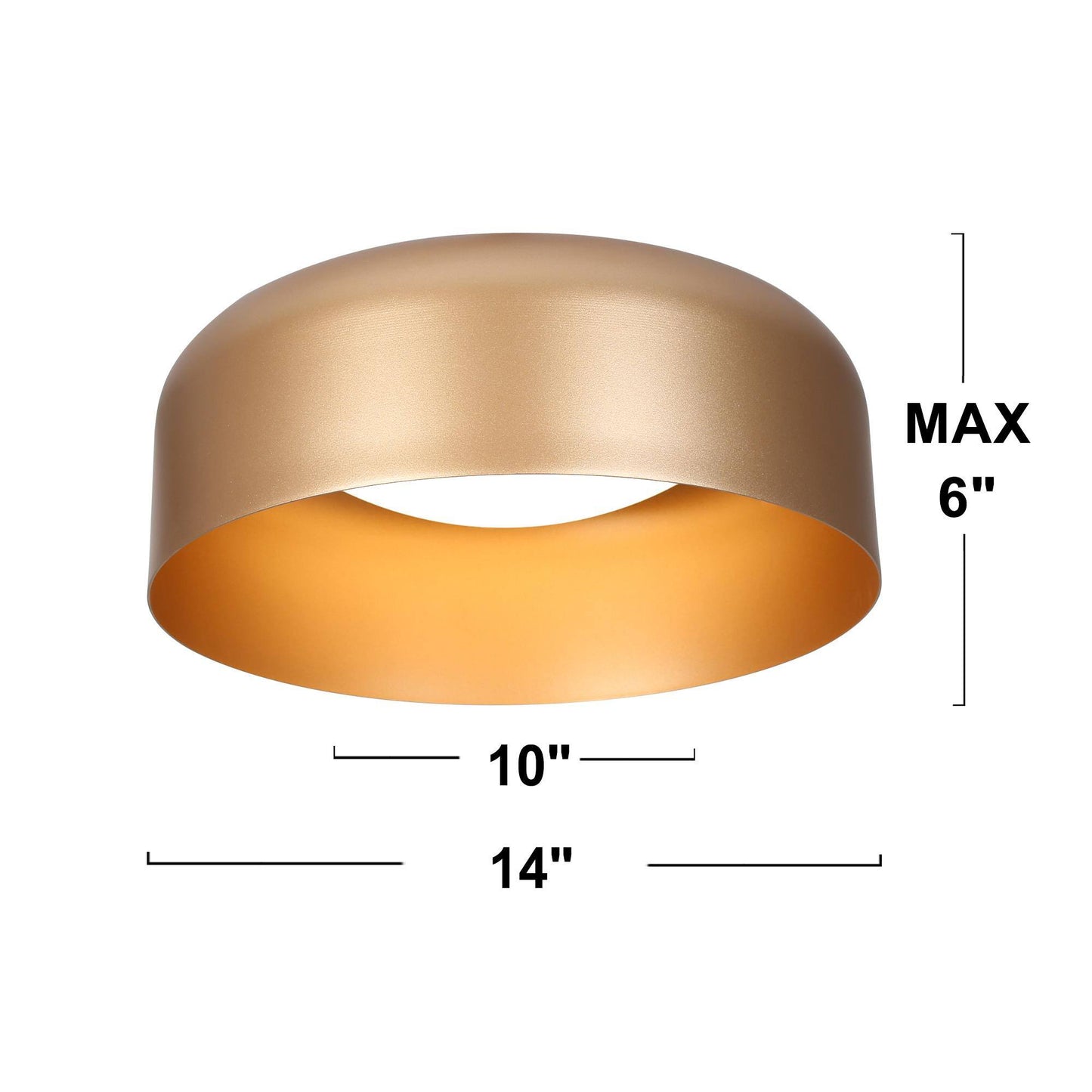 Channing 1-Light Small Gold LED Flush-Mount Light