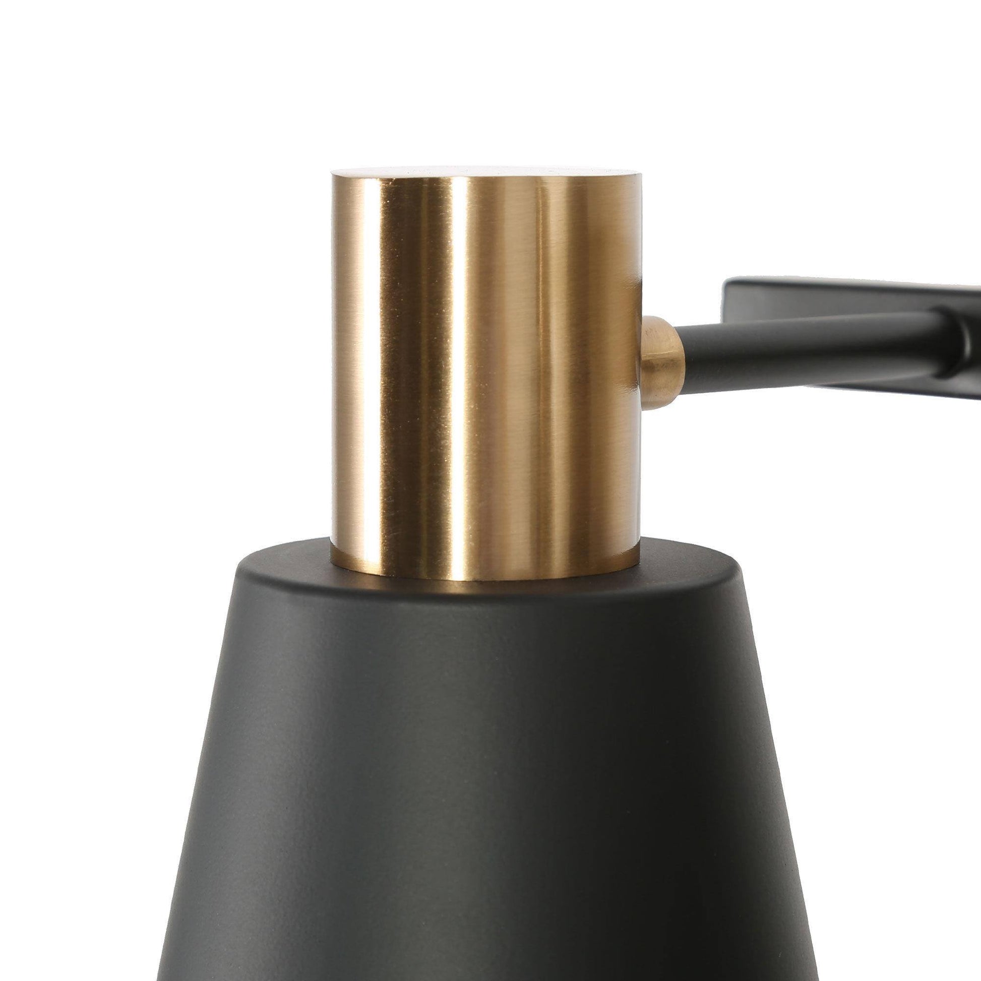 Lafontaine 3-Light Black and Brass Vanity Light