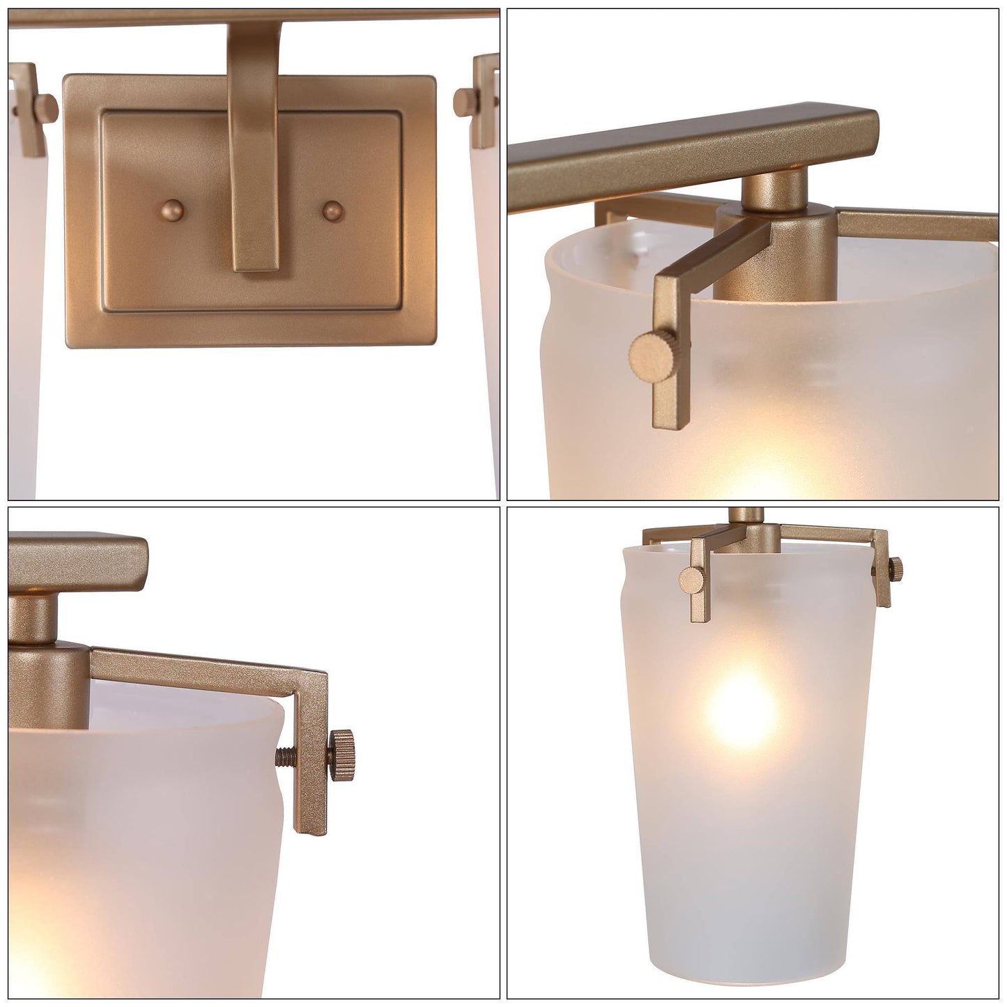 Gormoric 2-Light Gold Vanity Light