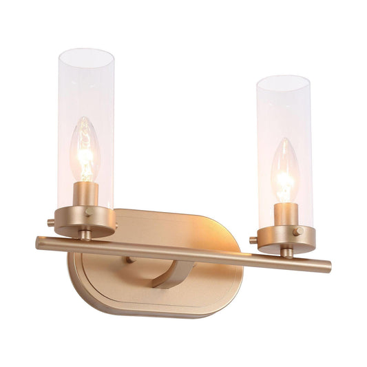 Savannah 2-Light Gold Vanity Light