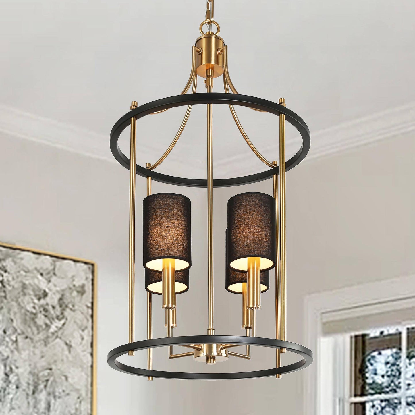 Calyptra 4-Light Mini Black Chandelier