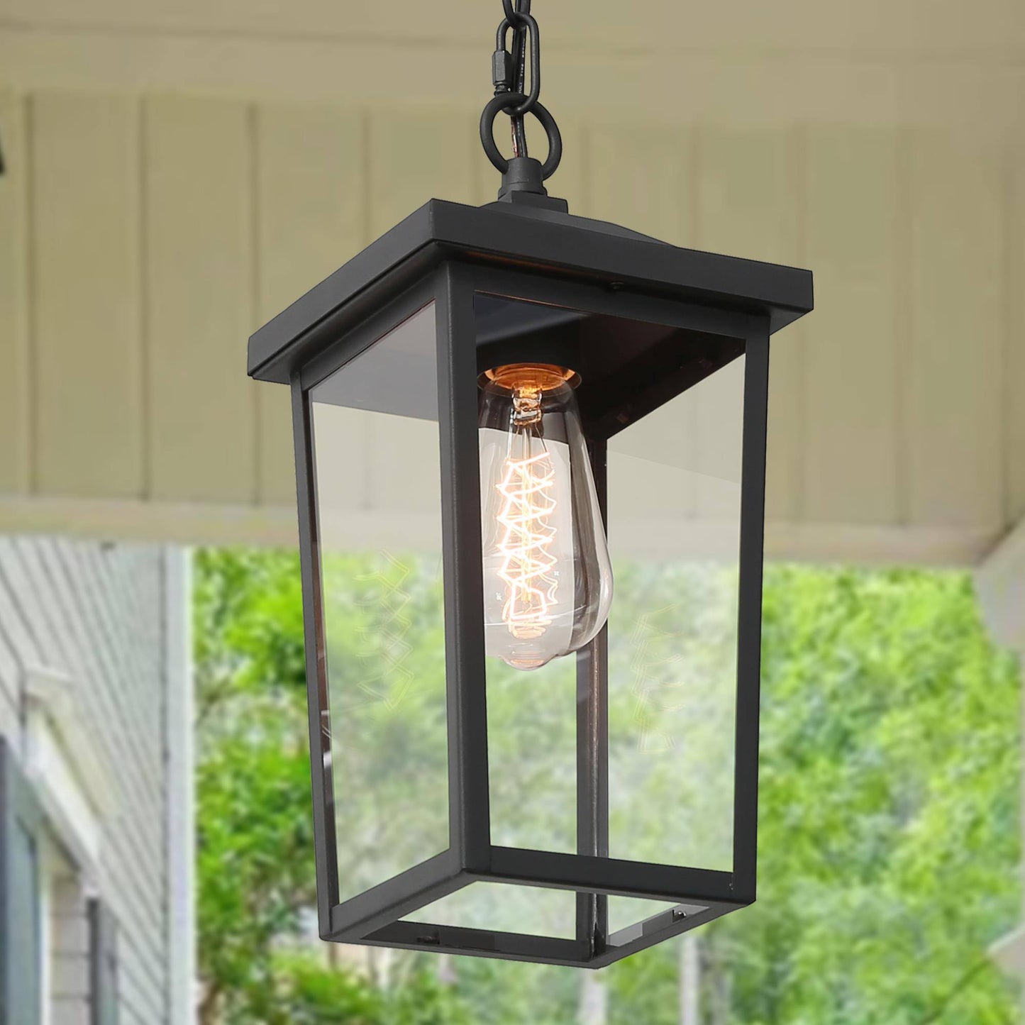 Nejuldee 1-Light Mini Black Outdoor Pendant Light