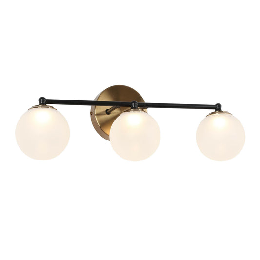 3-Light LED Bath Vanity Light Ball Glass Wall Lamps - Belles Lighting