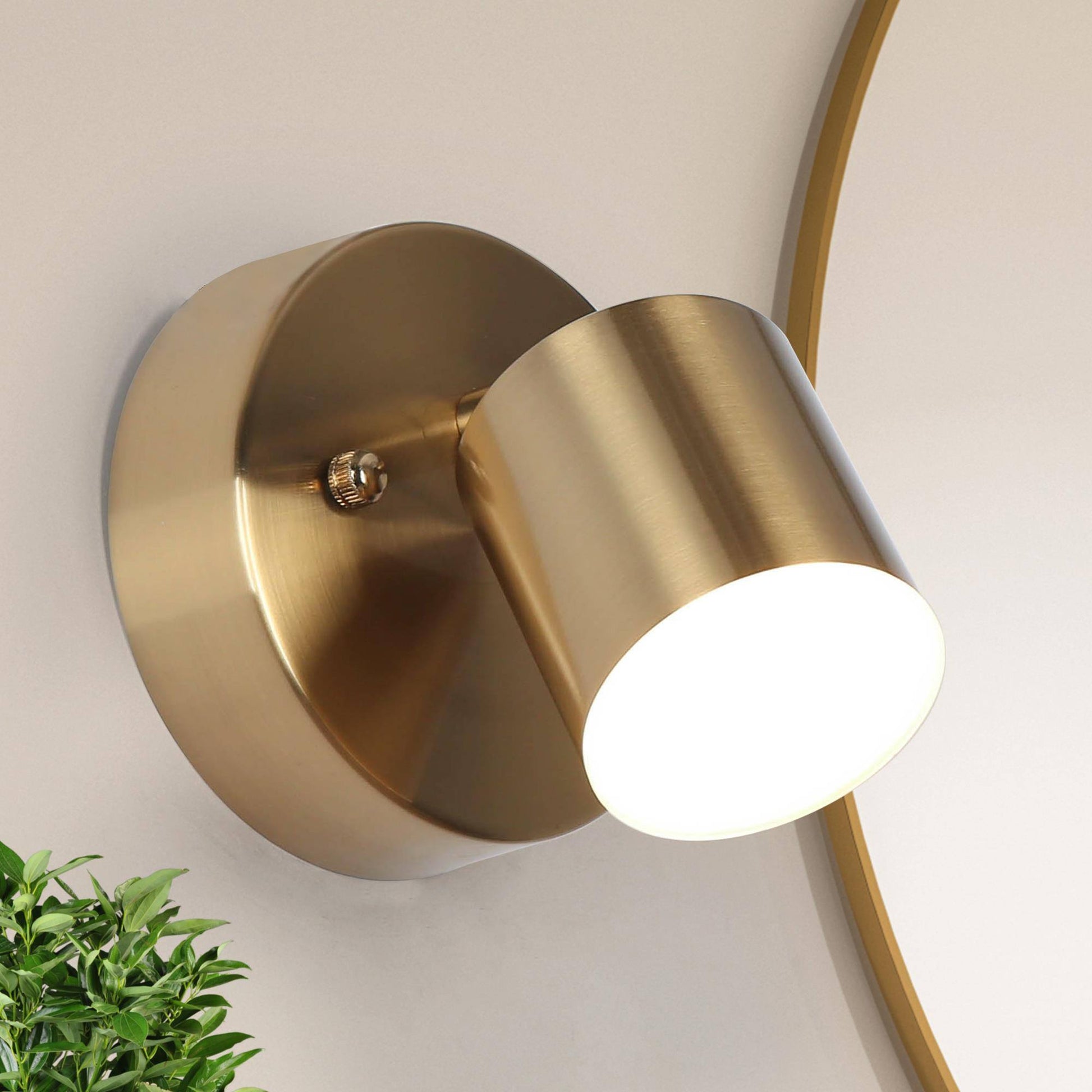 Selaginella 1-Light Modern Gold Spot-Light LED Wall Sconces