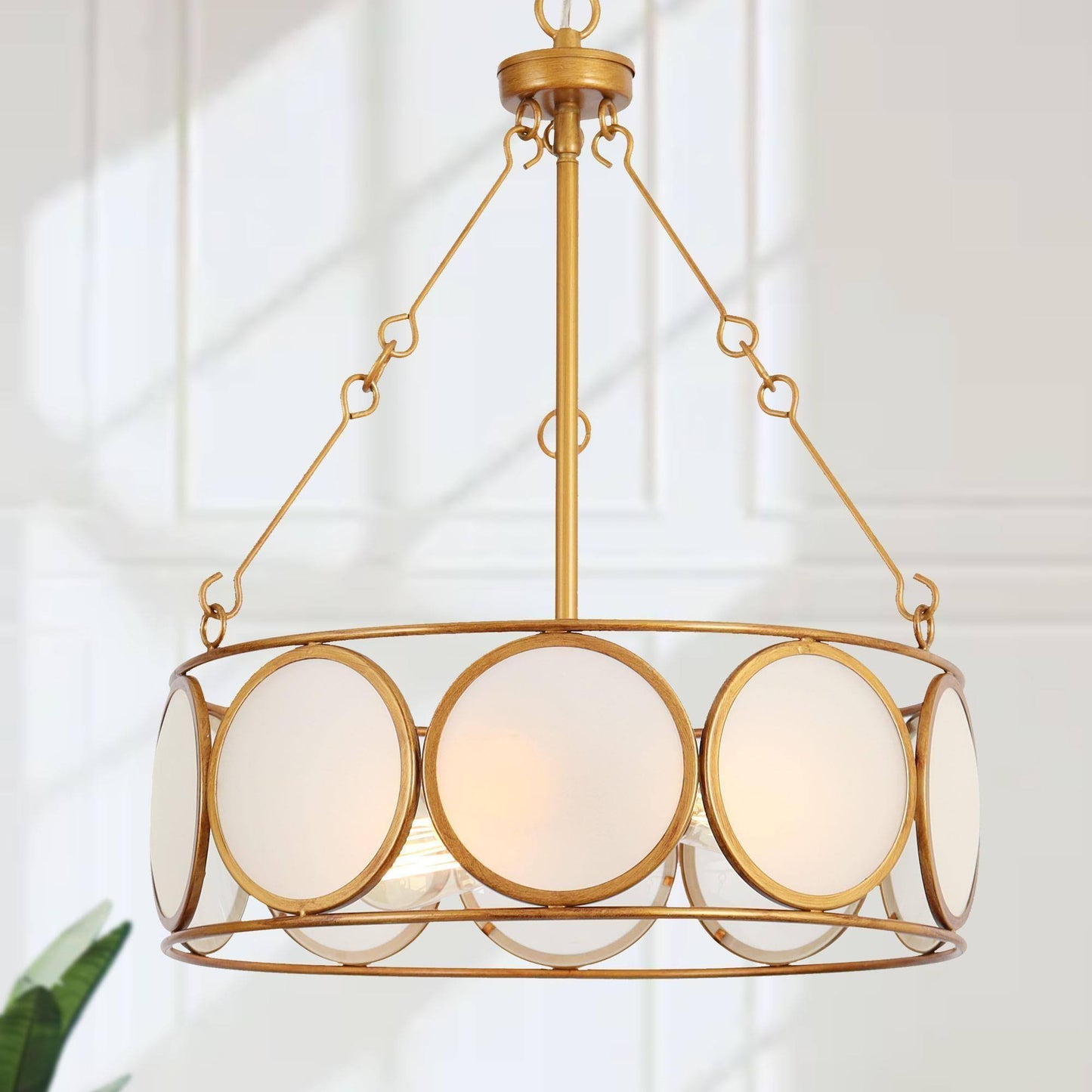 Welntscpia 3-Light Small Gold Chandelier