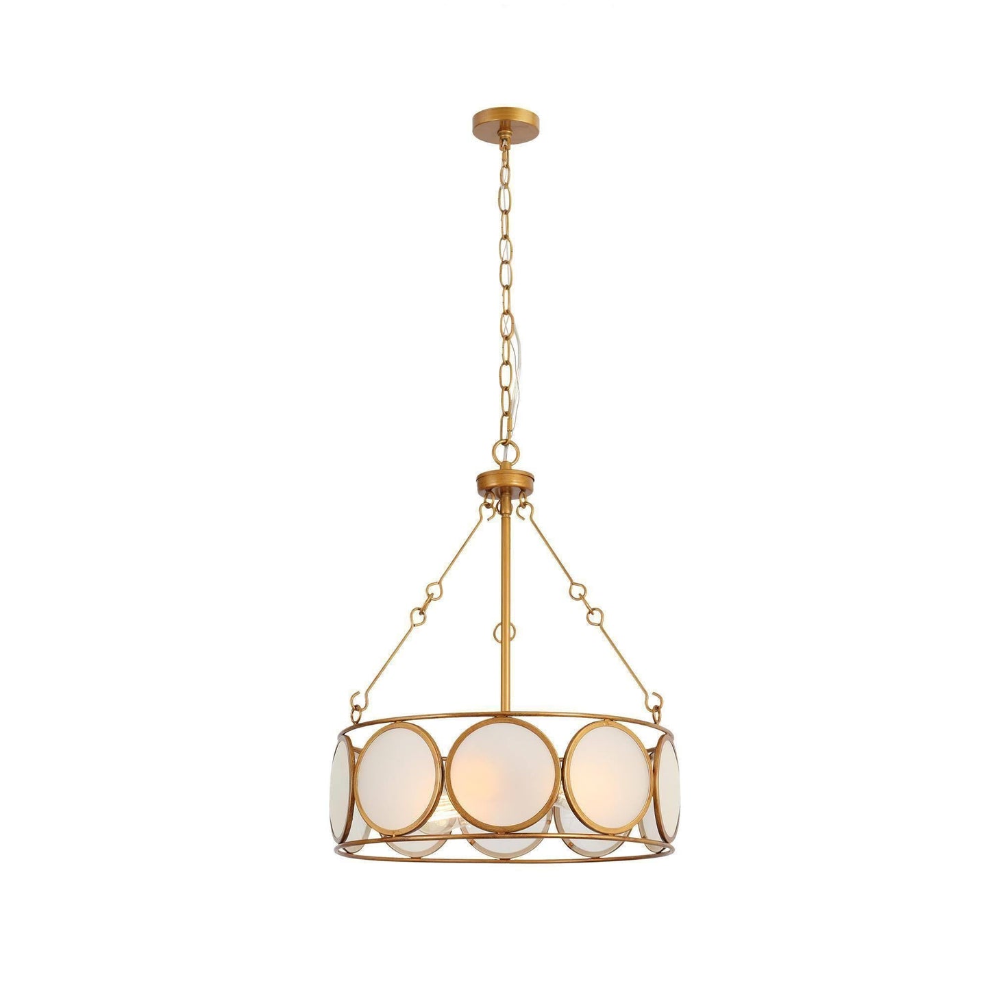 Welntscpia 3-Light Small Gold Chandelier